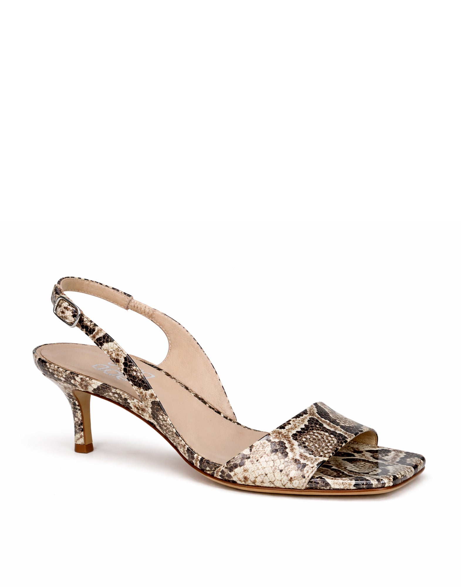 DOUUOD Sandali Slingback in Pelle Stampa Pitone