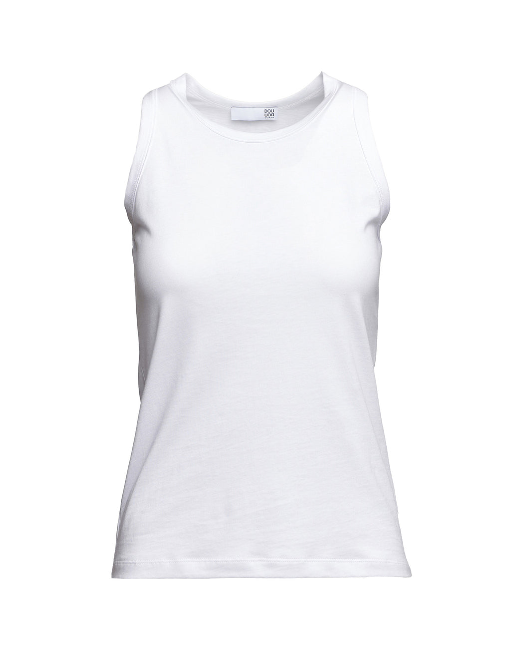 DOUUOD Top Tank Smanicato Logo DD Off White
