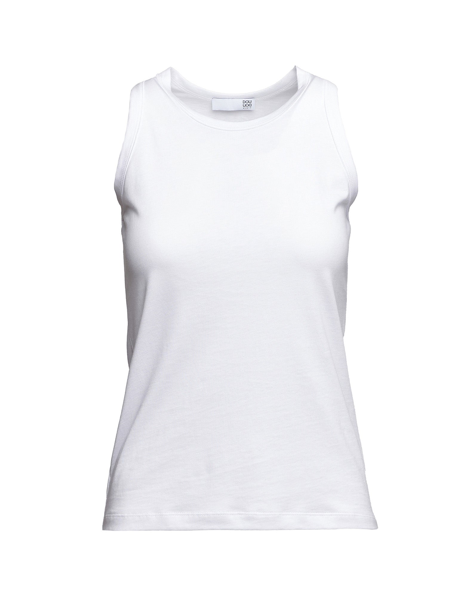 DOUUOD Top Tank Smanicato Logo DD Off White