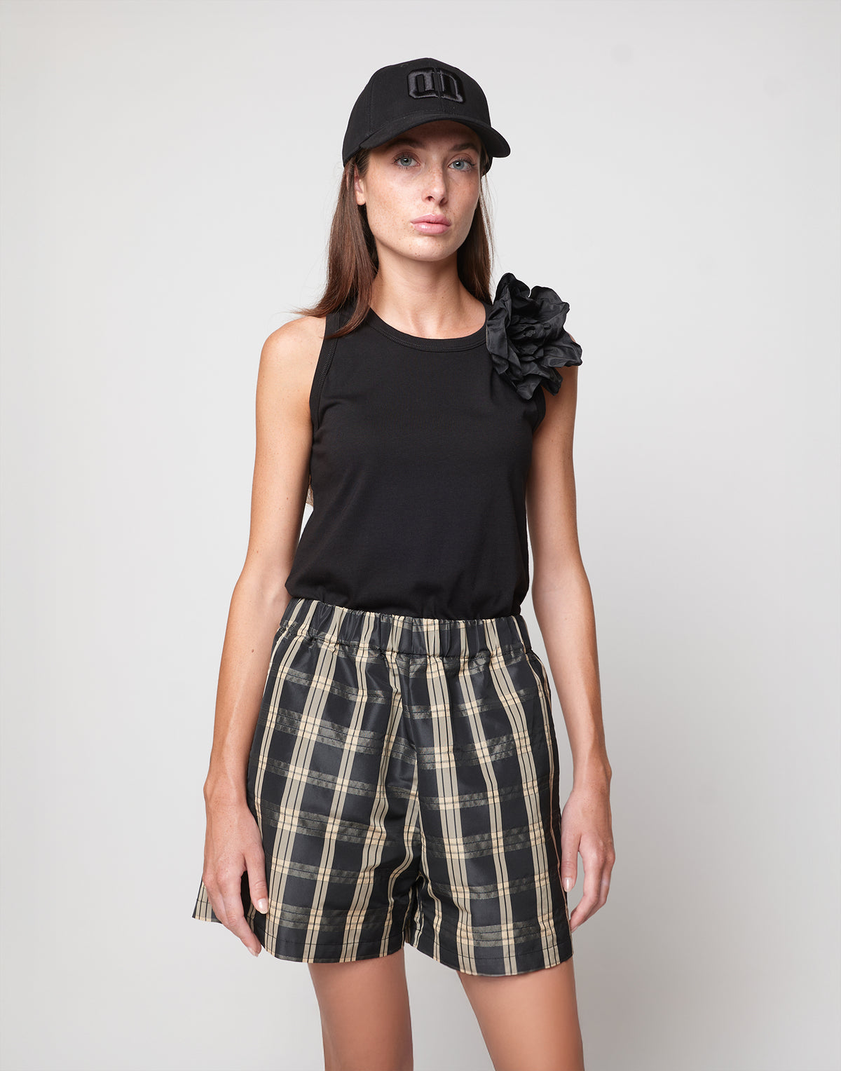 DOUUOD Top Tank Smanicato Logo DD Nero