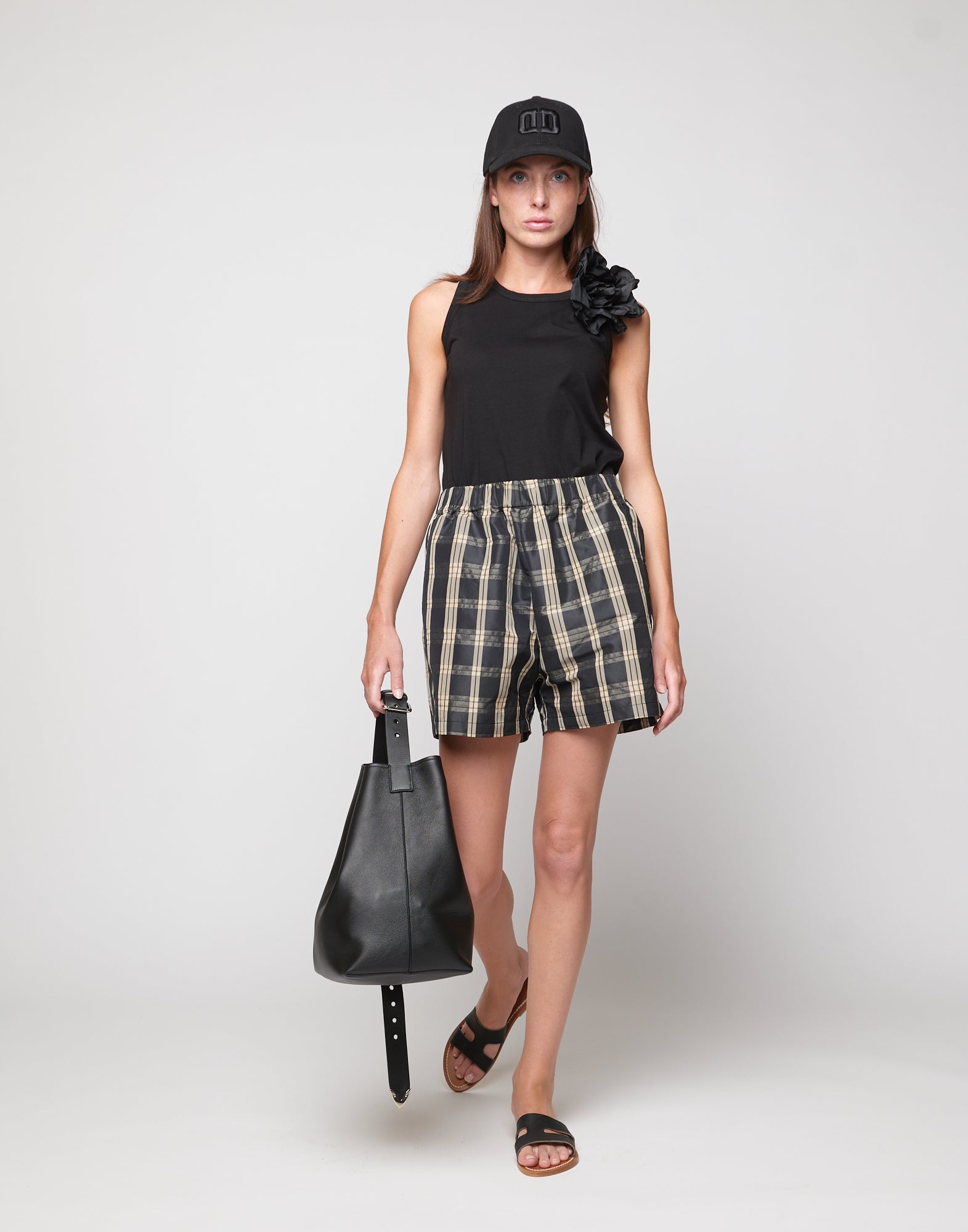 DOUUOD Top Tank Smanicato Logo DD Nero