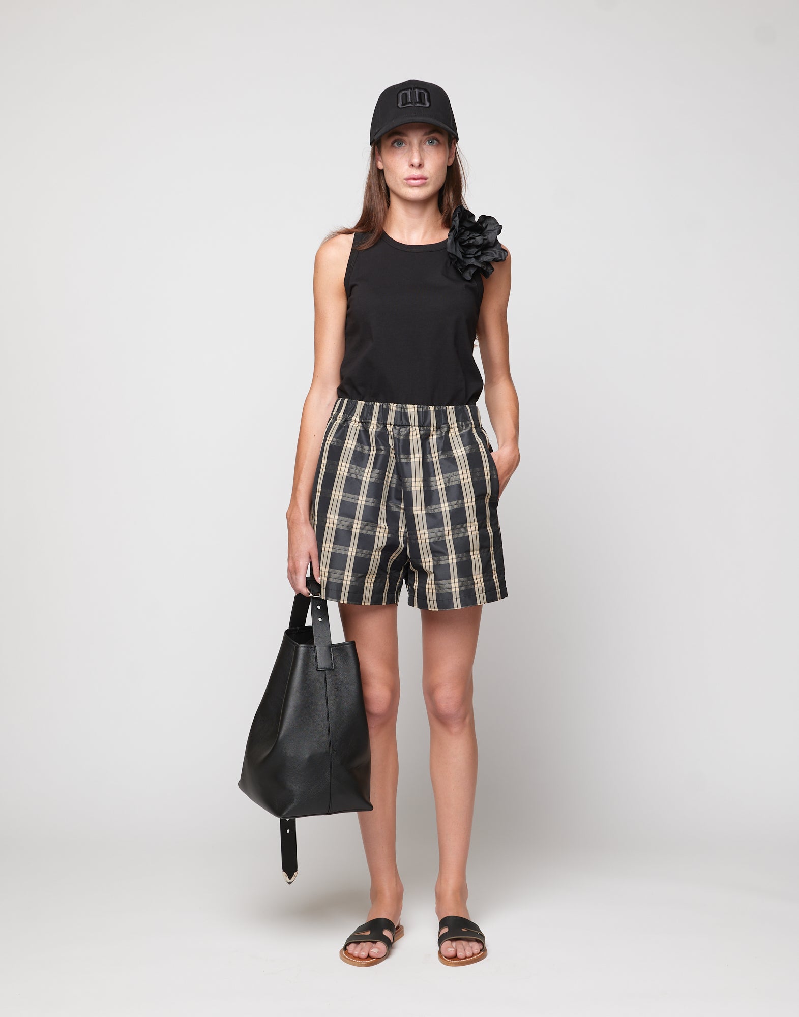 DOUUOD Top Tank Smanicato Logo DD Nero