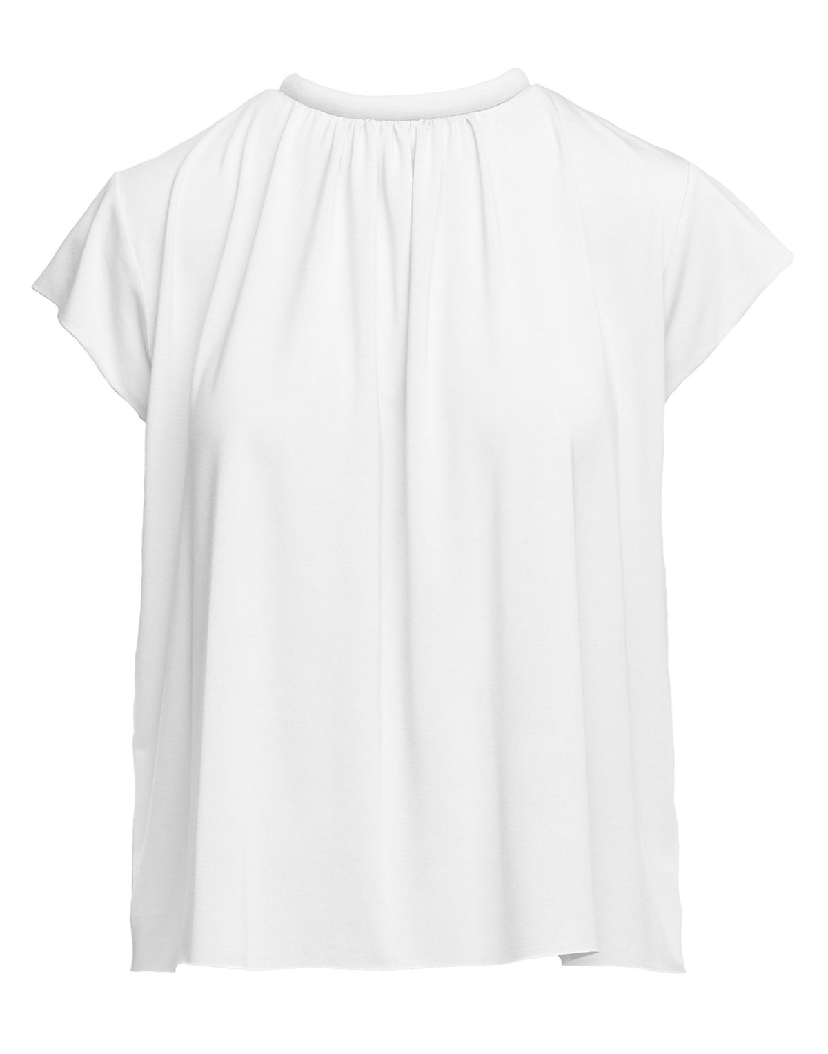 DOUUOD Top Collo Imbottito in Bamboo Off White