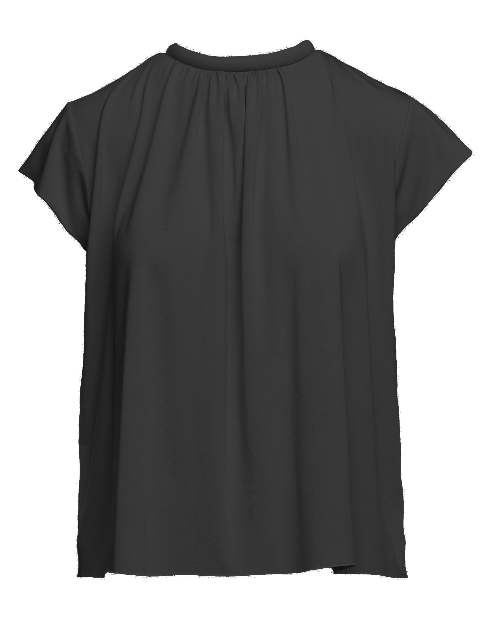 DOUUOD Top Collo Imbottito in Bamboo Nero