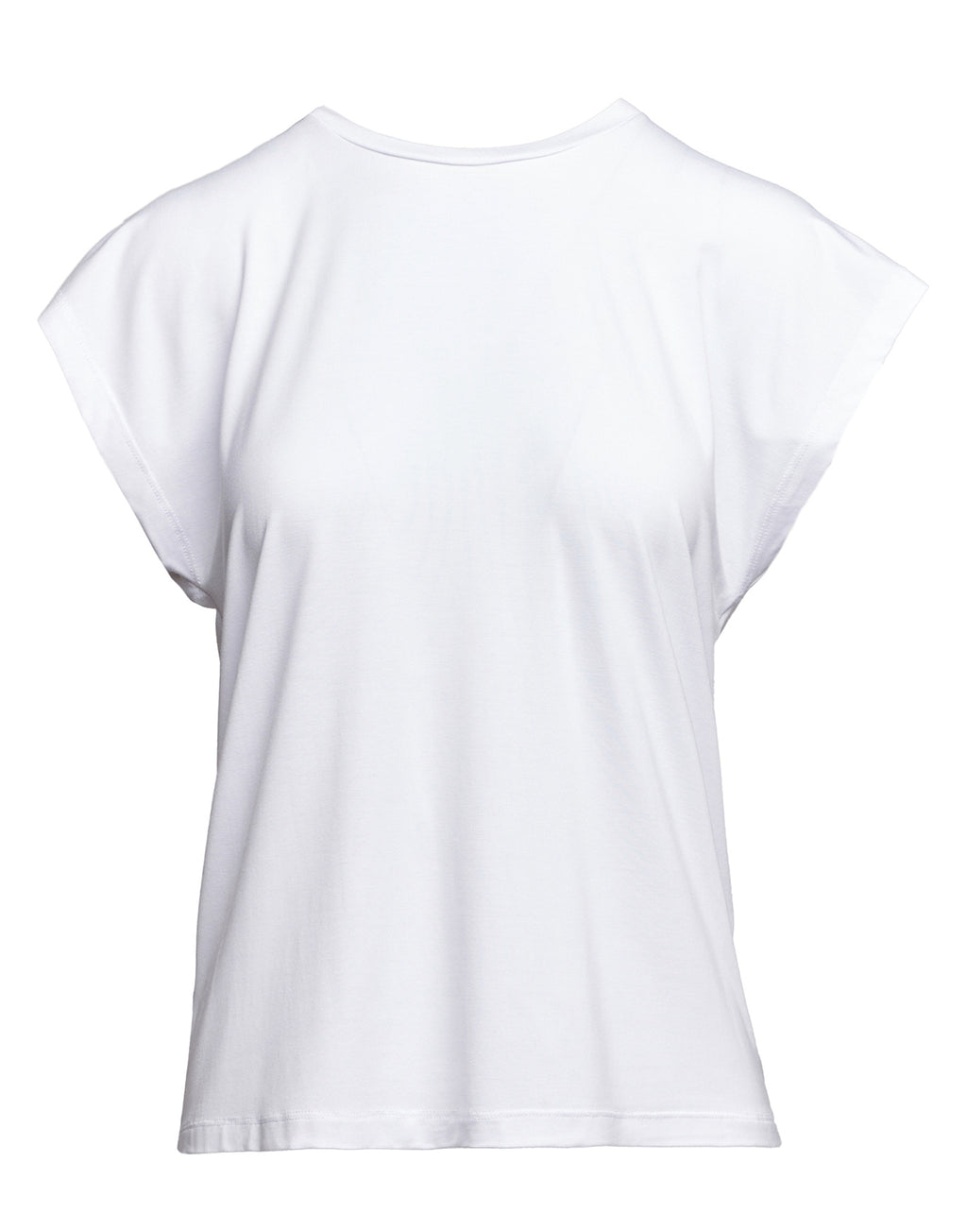 DOUUOD Top a Spalla Larga in Bamboo Off White