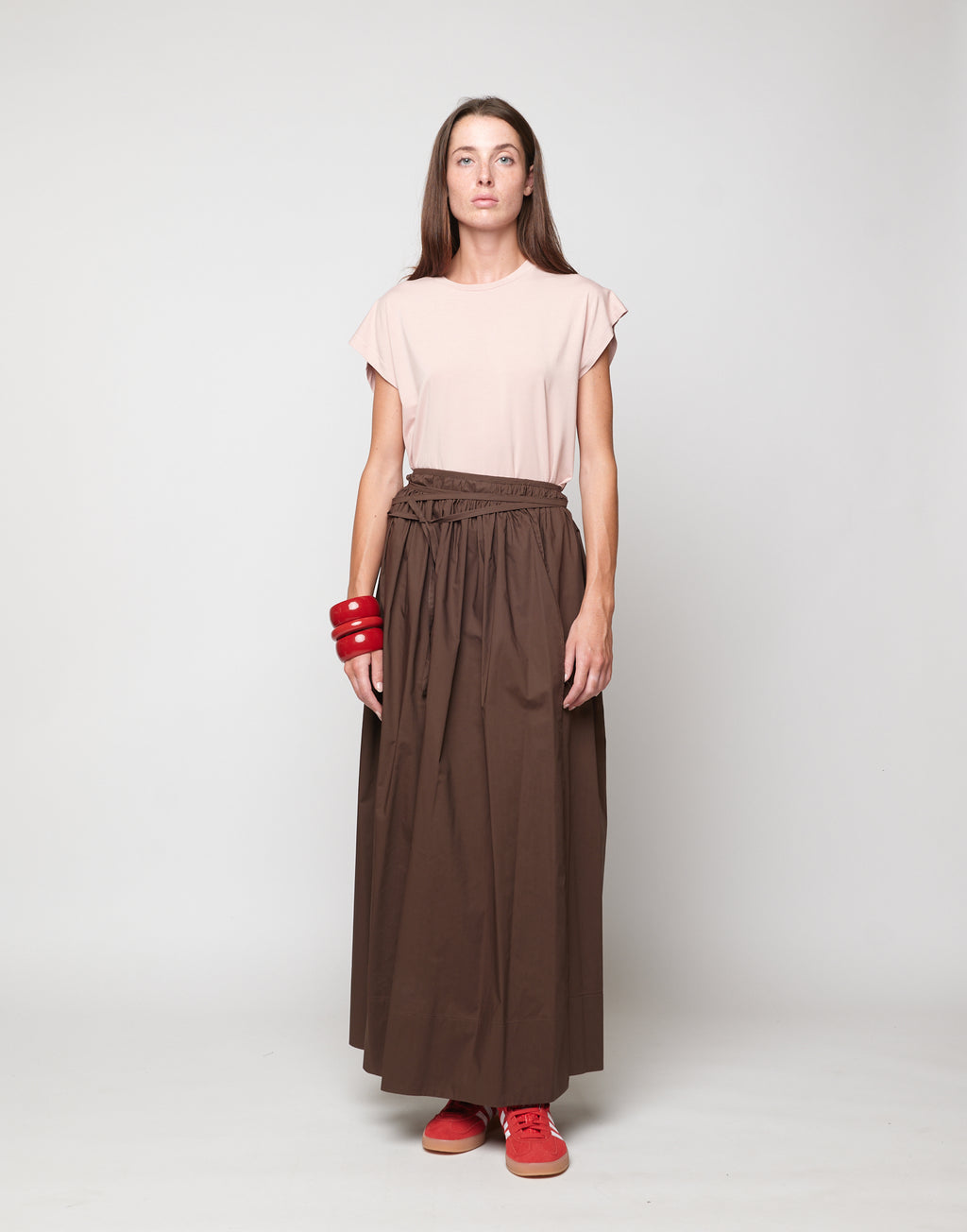 DOUUOD Top a Spalla Larga in Bamboo Petalo