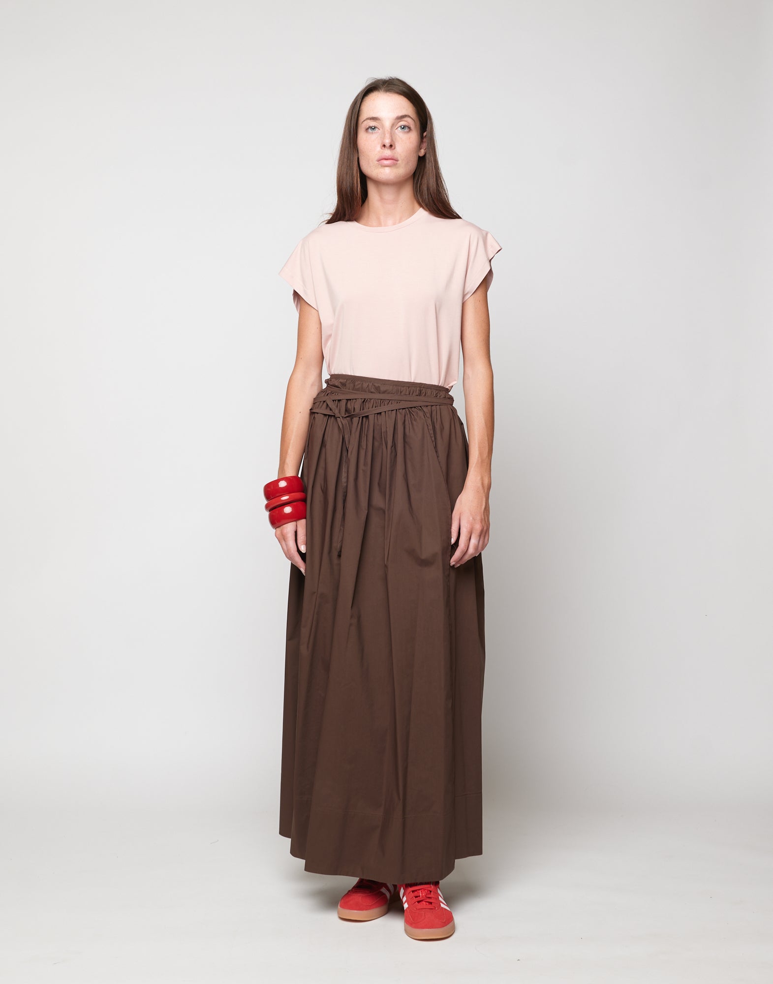 DOUUOD Top a Spalla Larga in Bamboo Petalo