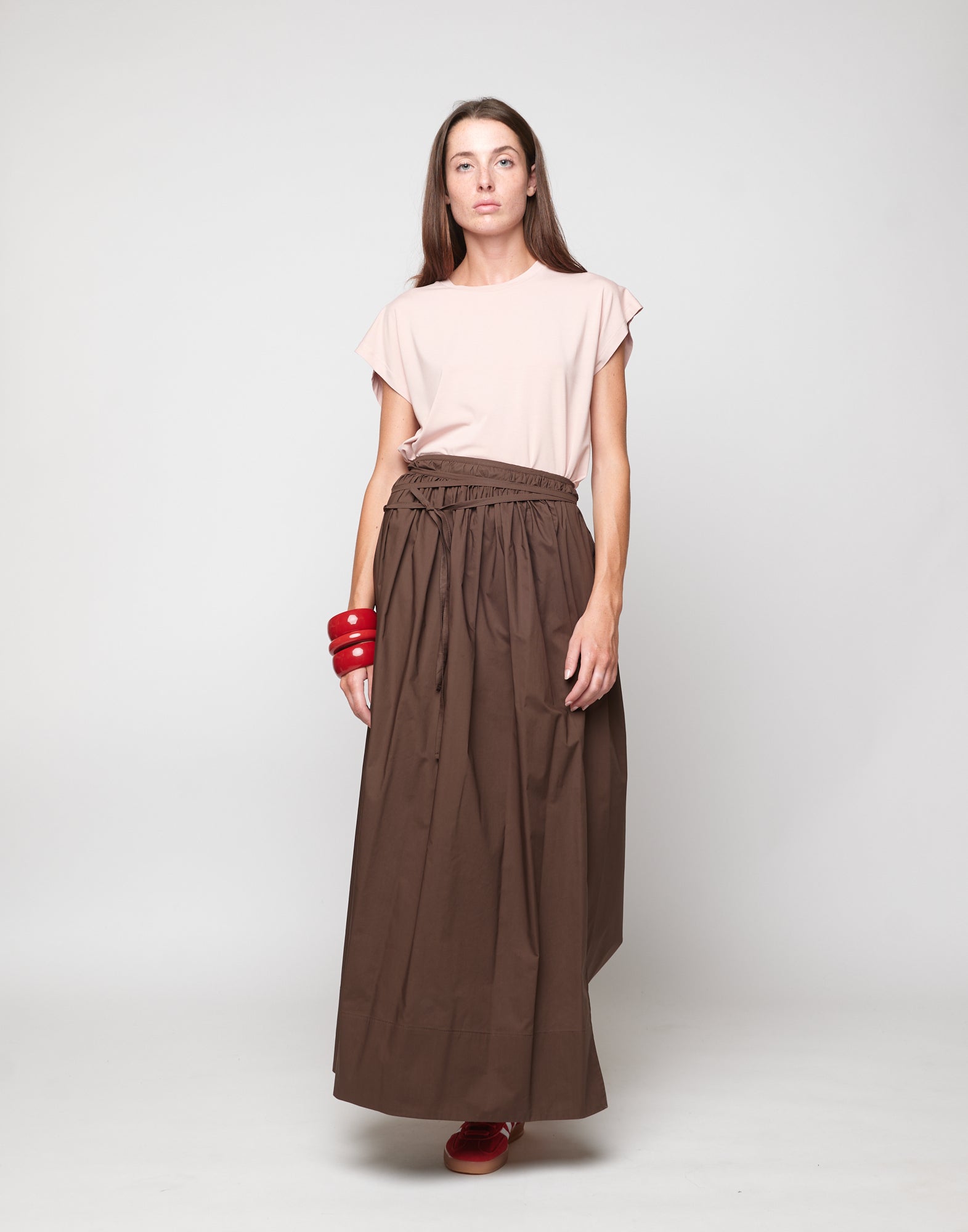 DOUUOD Top a Spalla Larga in Bamboo Petalo