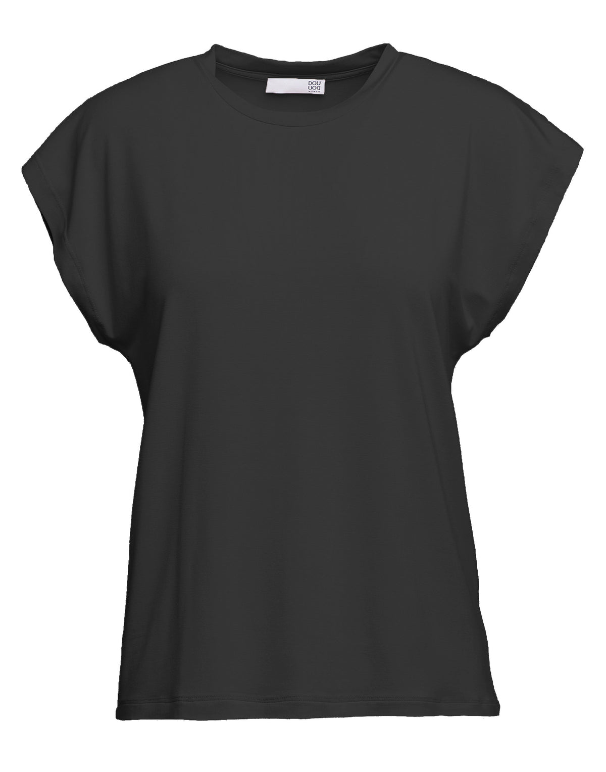 DOUUOD Top a Spalla Larga in Bamboo Nero