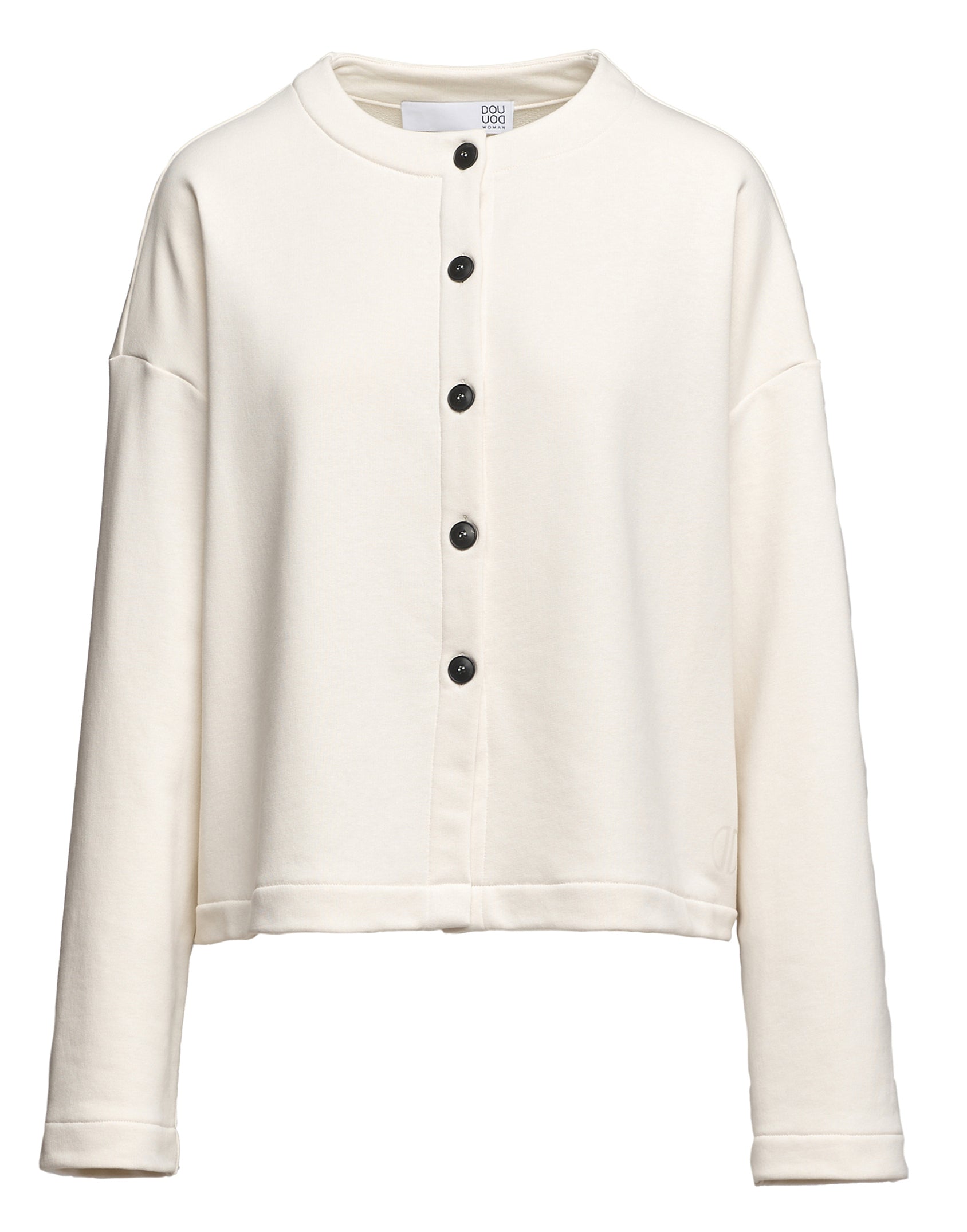 DOUUOD Cardigan in Felpa Light Logo DD Burro