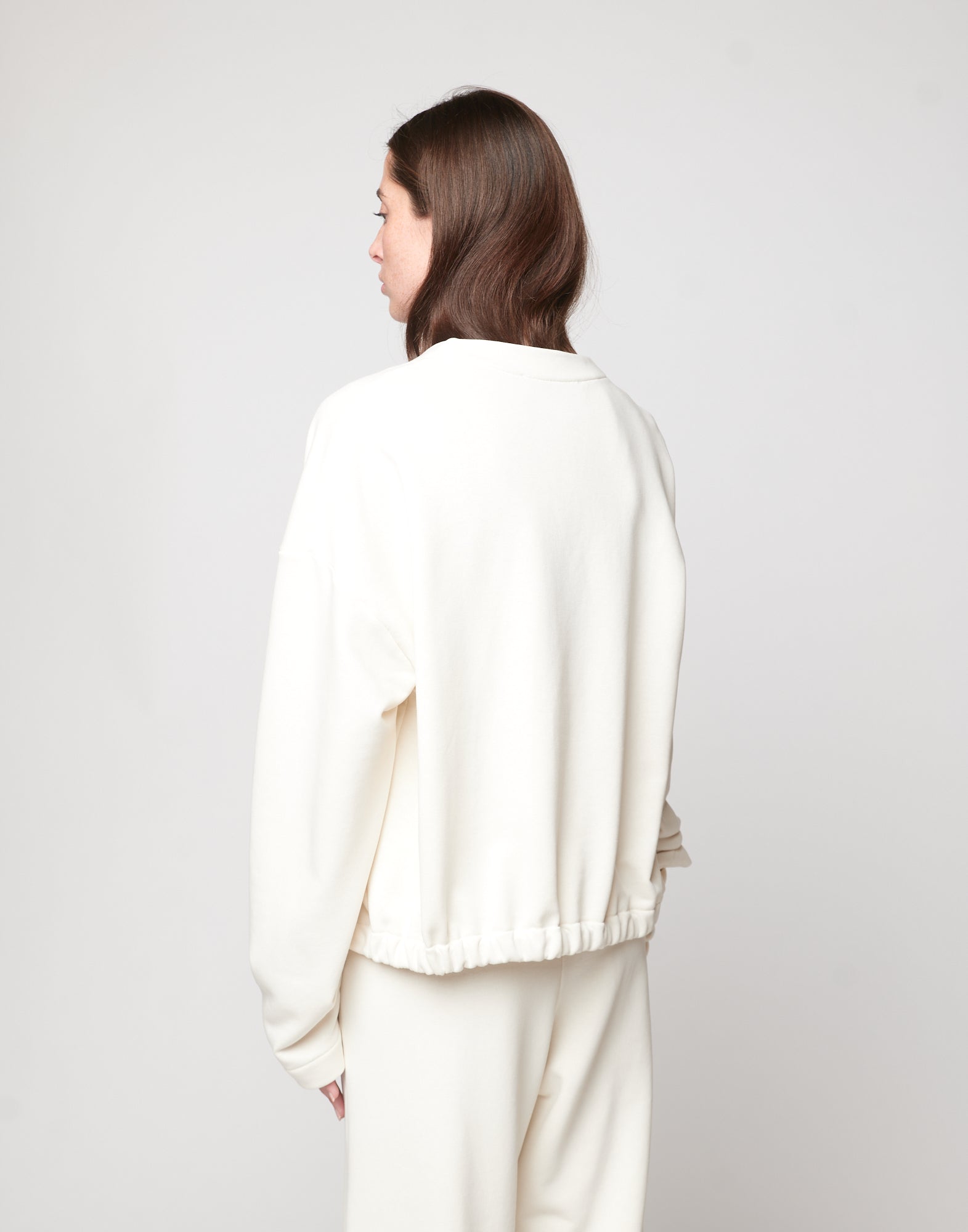 DOUUOD Cardigan in Felpa Light Logo DD Burro