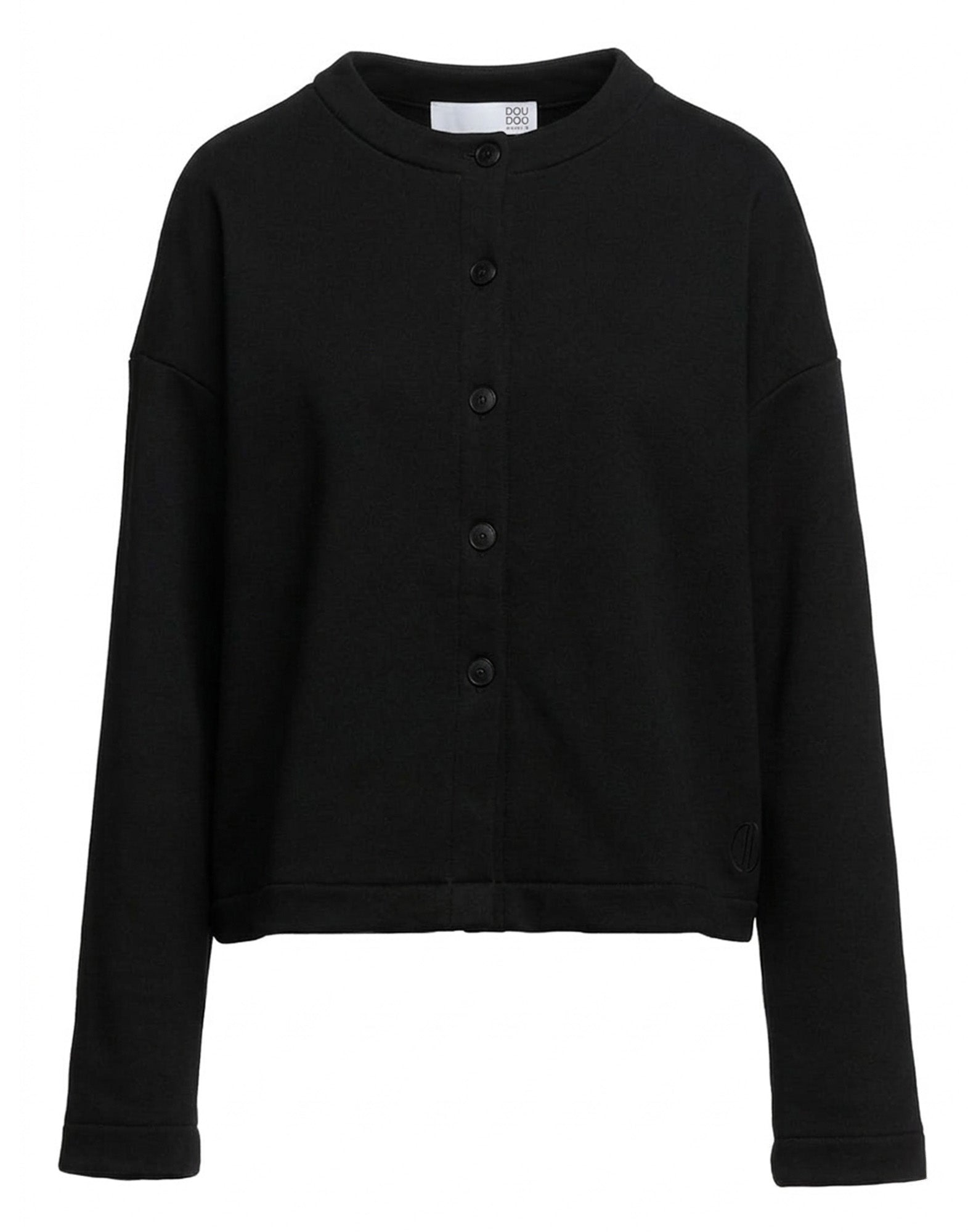 DOUUOD Cardigan in Felpa Light Logo DD Nero