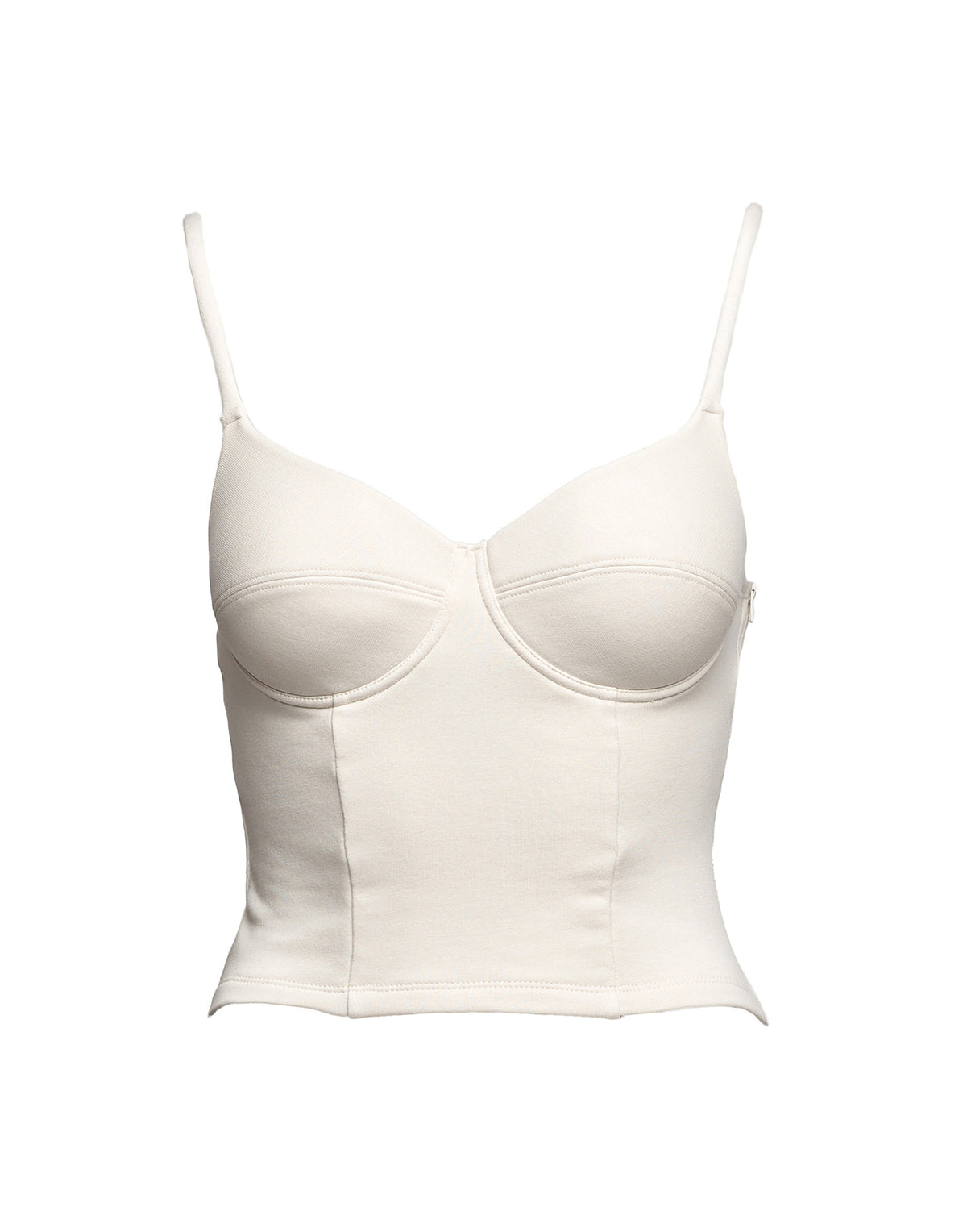 DOUUOD Top Scollo a Cuore in Felpa Light Burro
