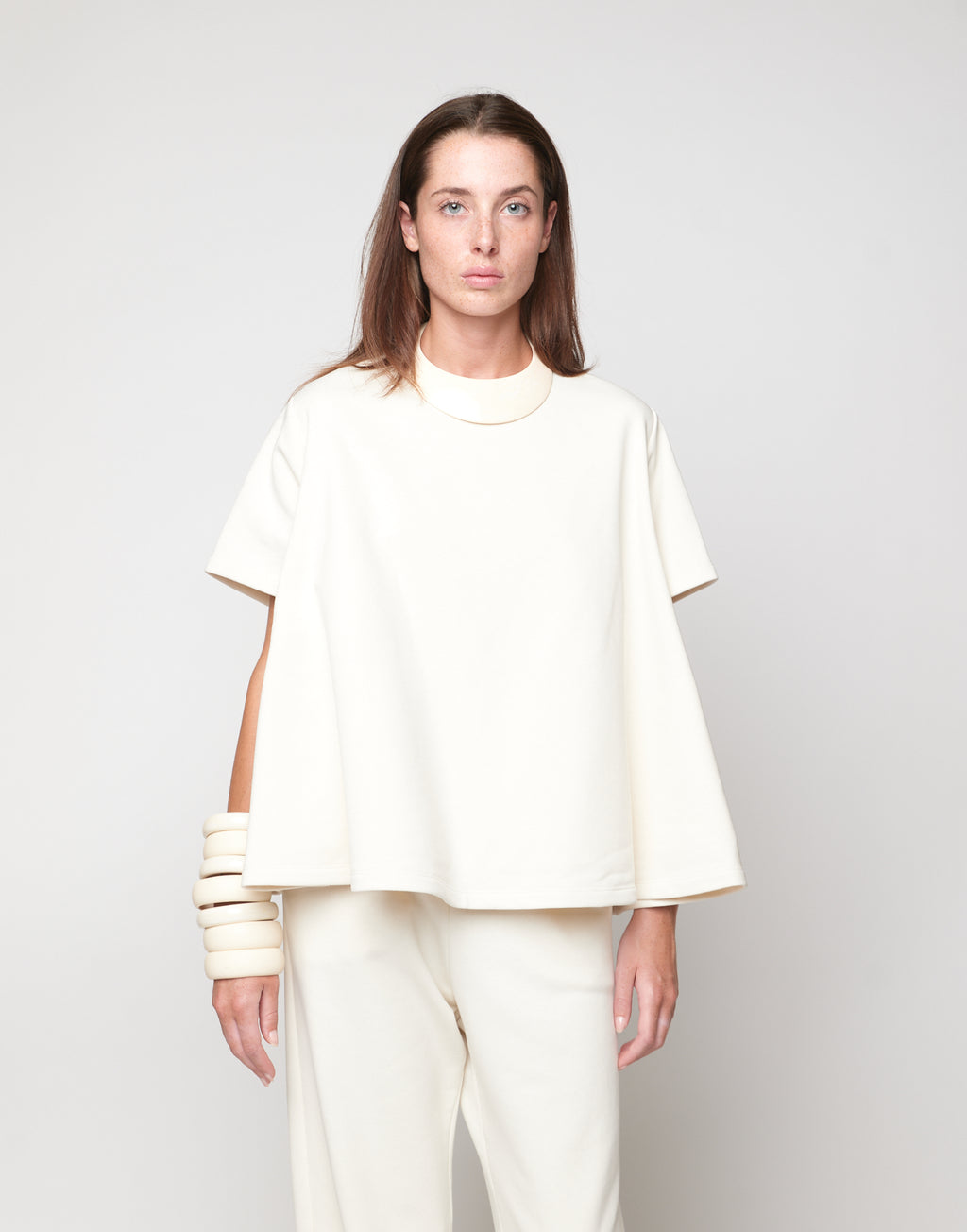 DOUUOD Casacca in Felpa Light con Sottoveste Burro