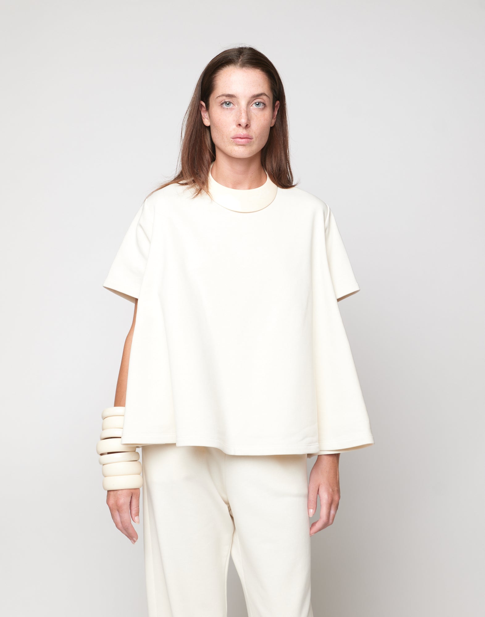 DOUUOD Casacca in Felpa Light con Sottoveste Burro