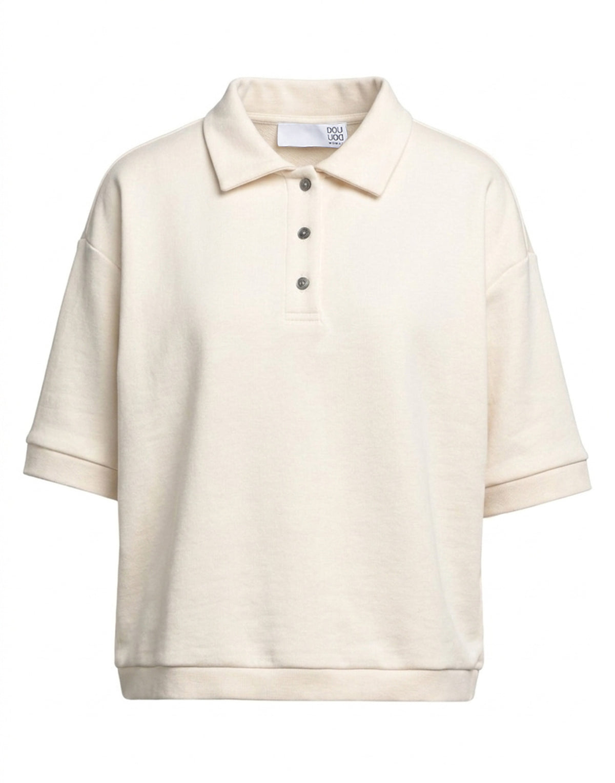 DOUUOD Polo in Felpa Light Logo DD Burro