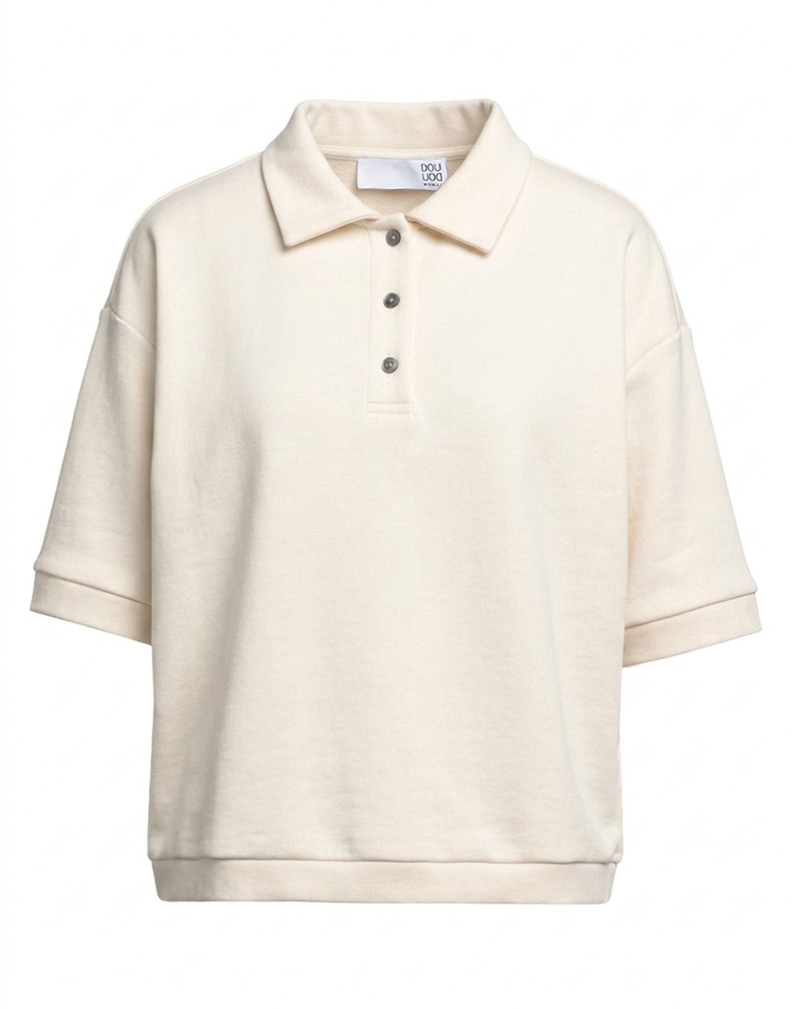 DOUUOD Polo in Felpa Light Logo DD Burro