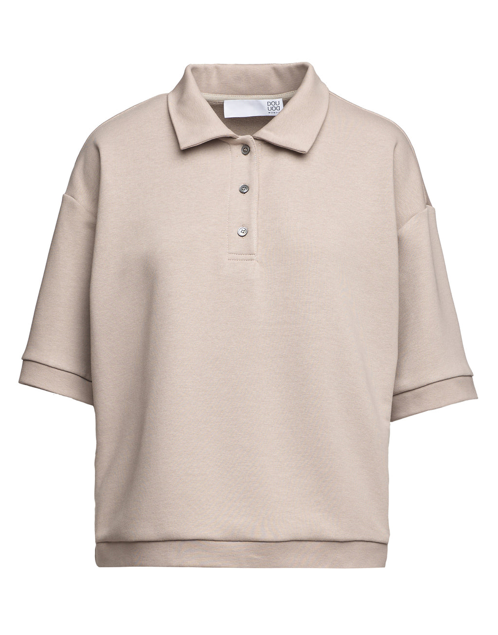 DOUUOD Polo in Felpa Light Logo DD Argilla