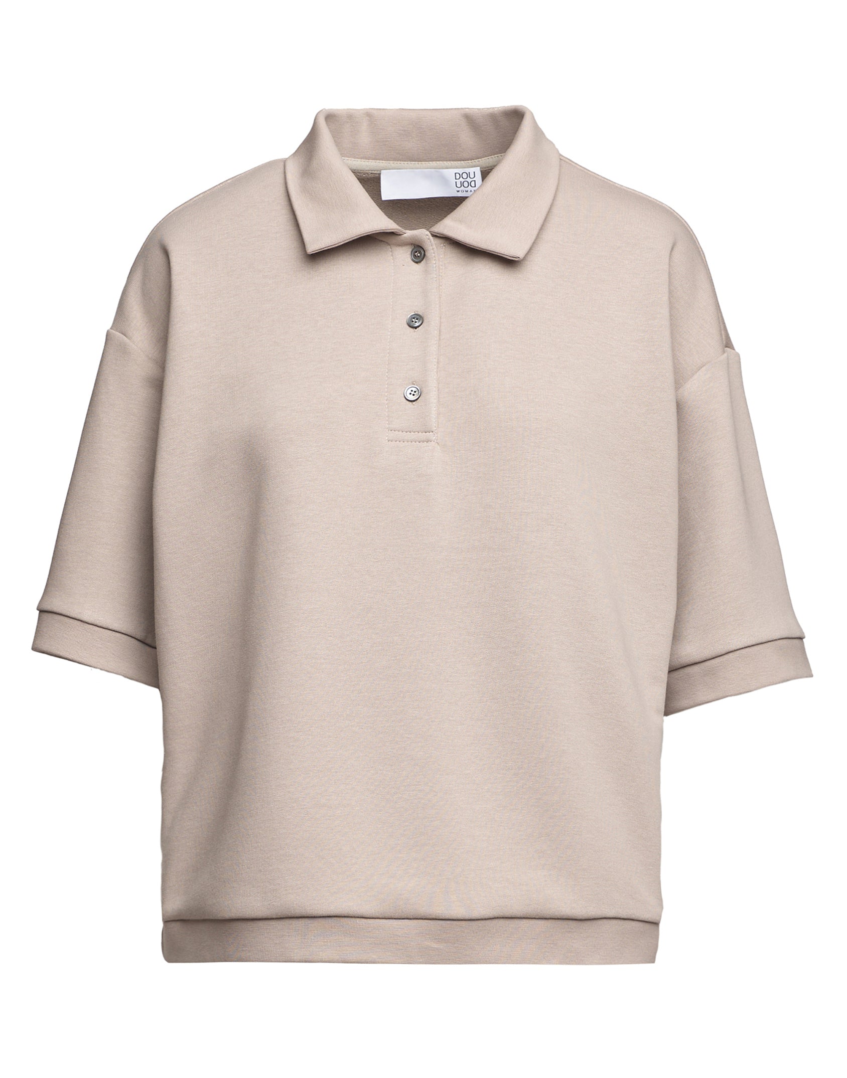DOUUOD Polo in Felpa Light Logo DD Argilla