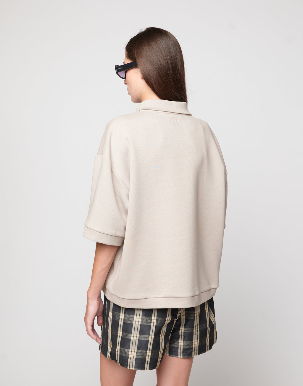 DOUUOD Polo in Felpa Light Logo DD Argilla
