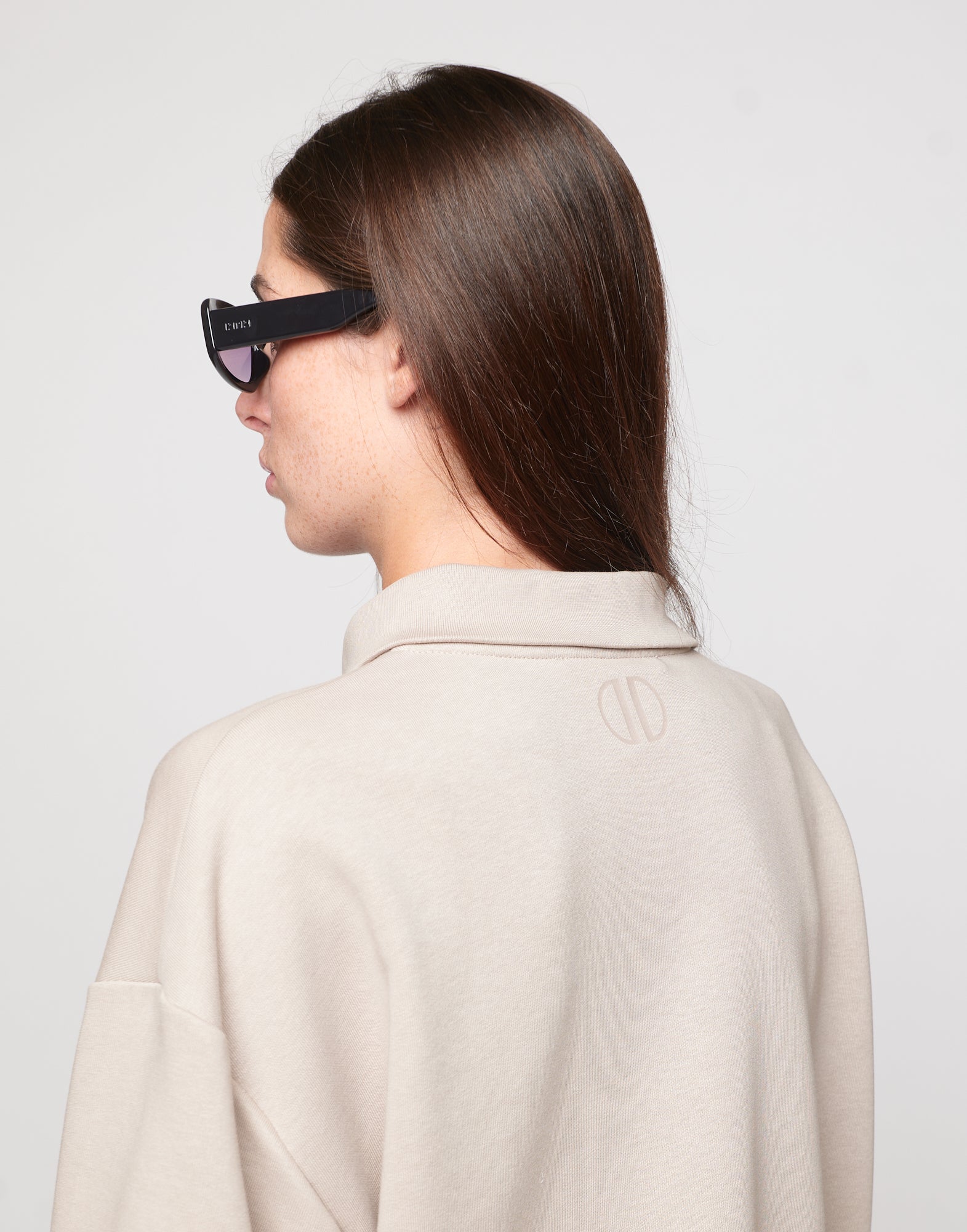 DOUUOD Polo in Felpa Light Logo DD Argilla