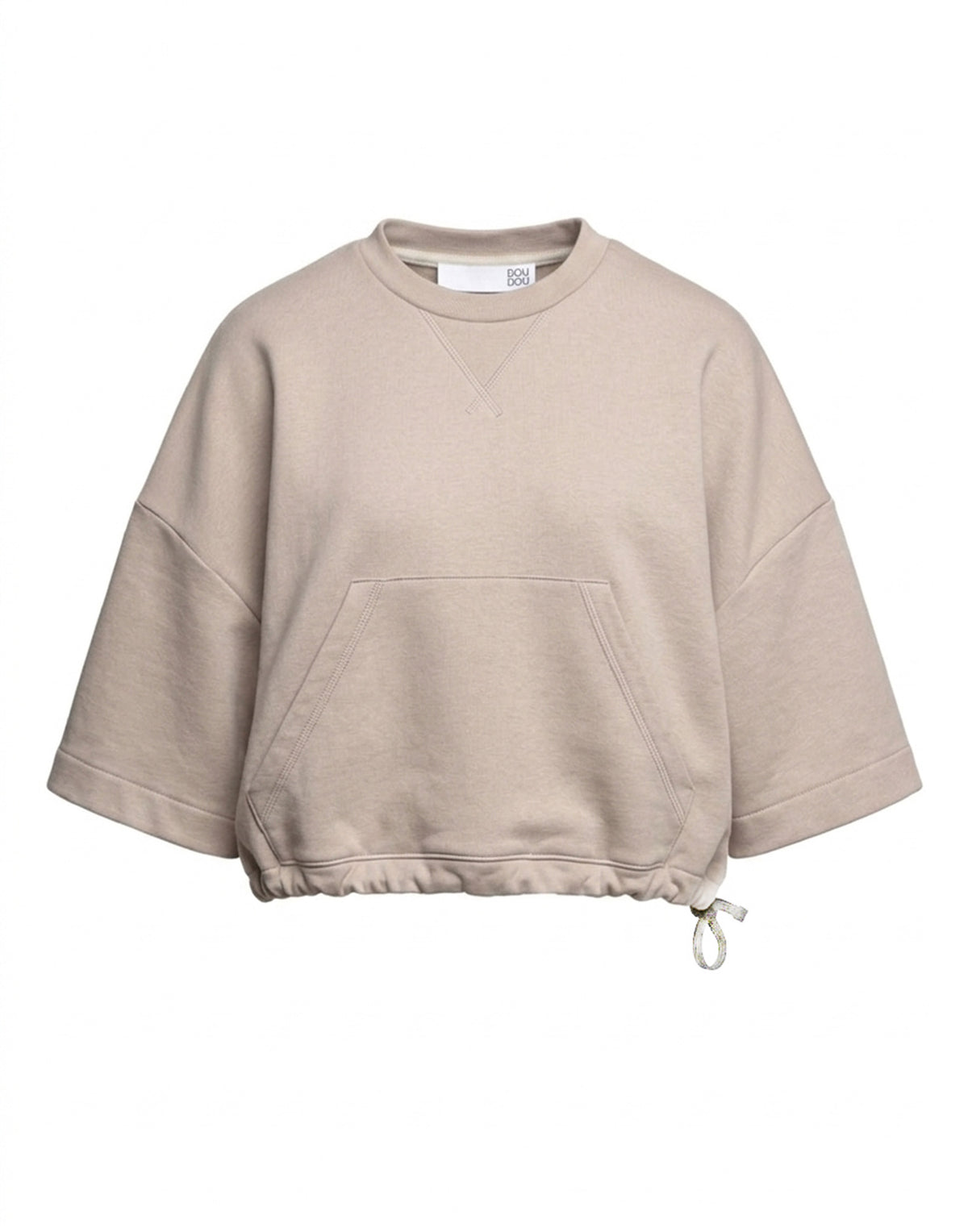 DOUUOD Felpa Boxy con Coulisse Argilla