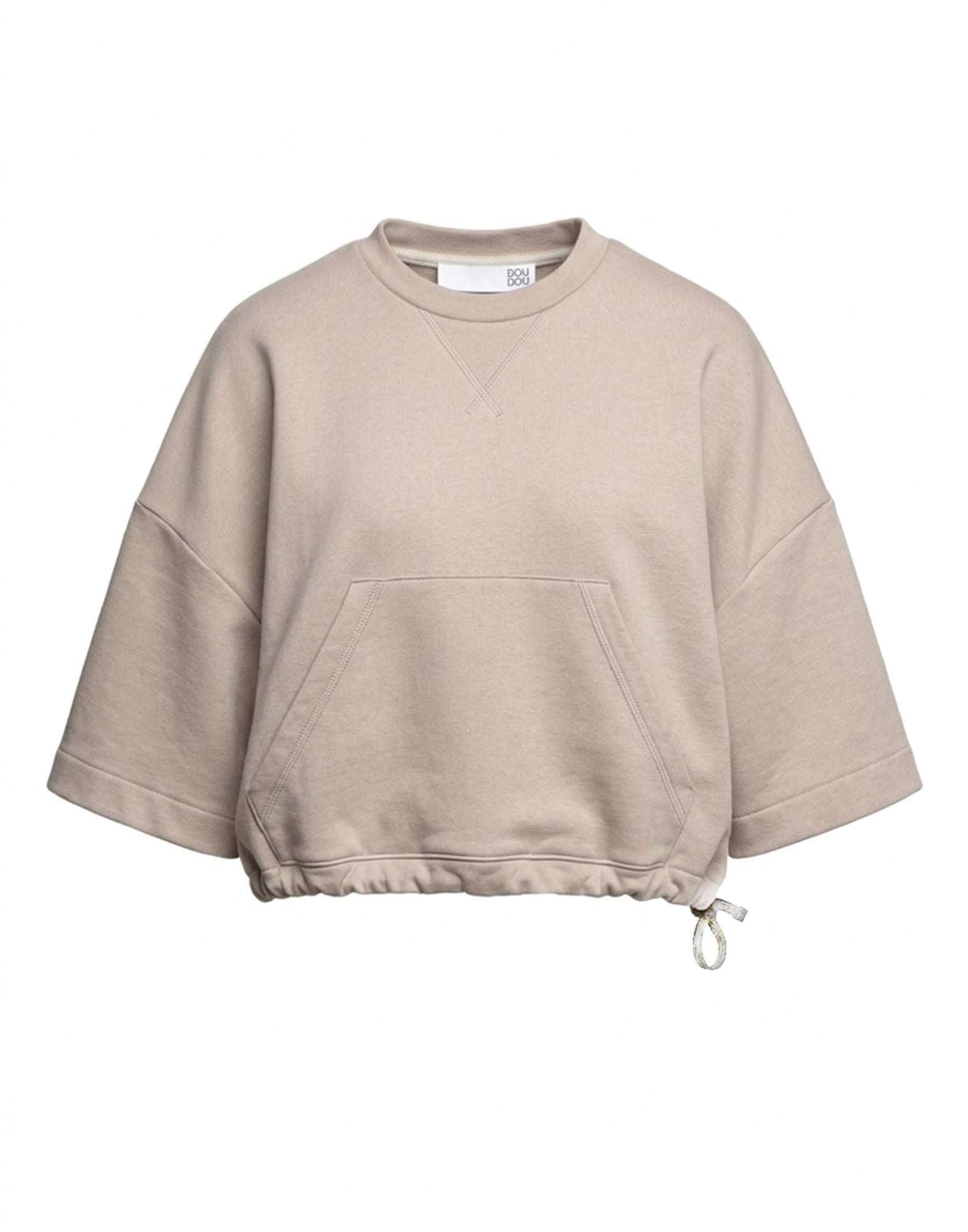 DOUUOD Felpa Boxy con Coulisse Argilla
