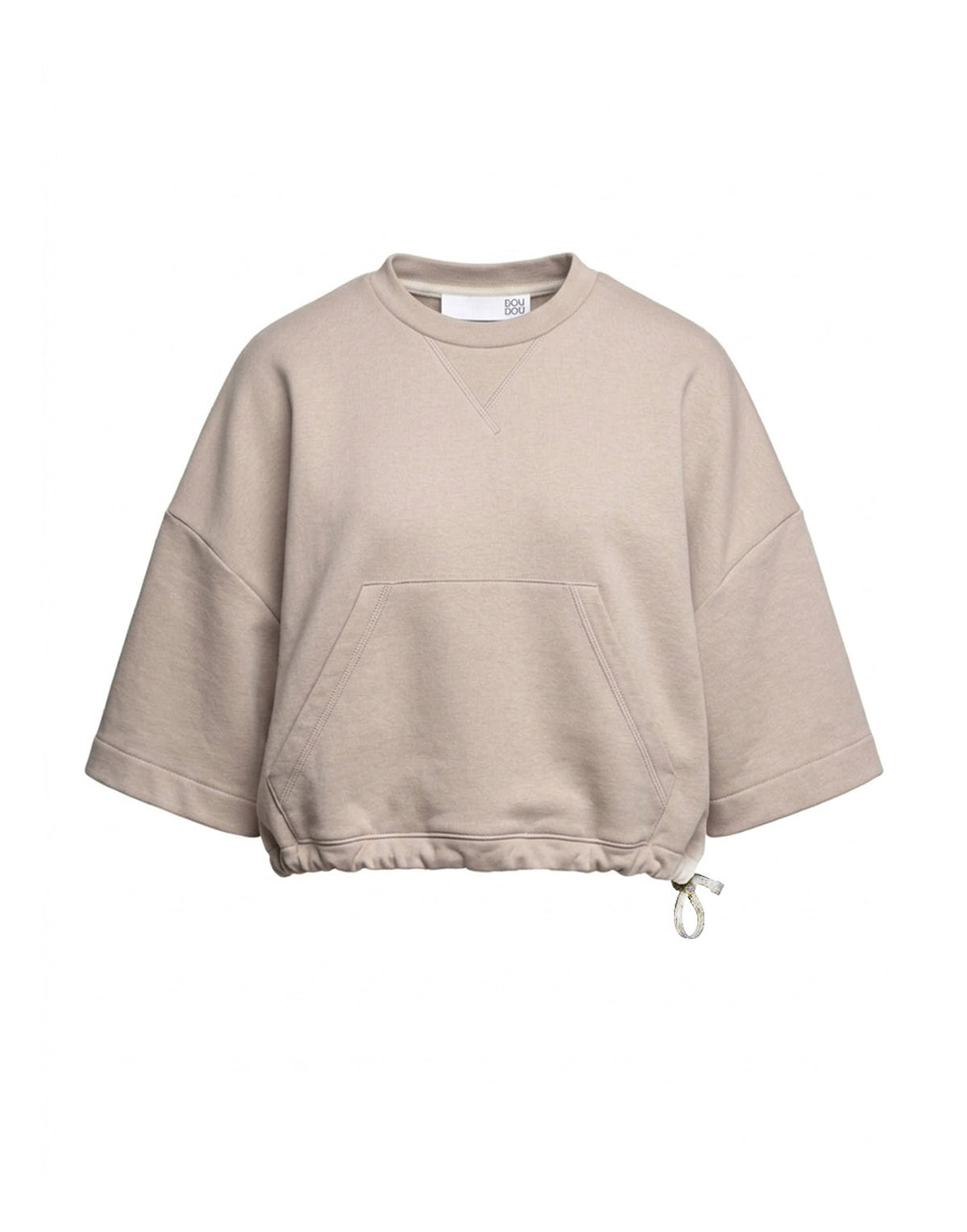DOUUOD Felpa Boxy con Coulisse Argilla