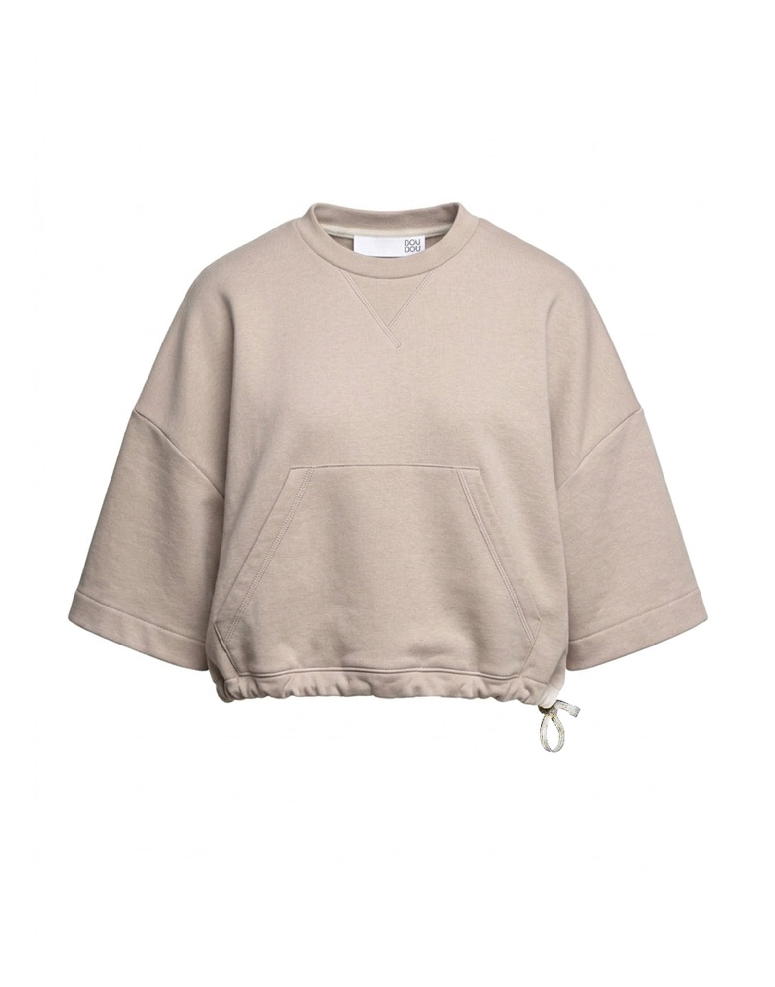 DOUUOD Felpa Boxy con Coulisse Argilla