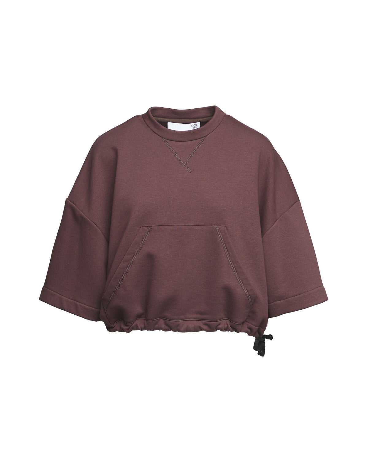 DOUUOD Felpa Boxy con Coulisse Moro