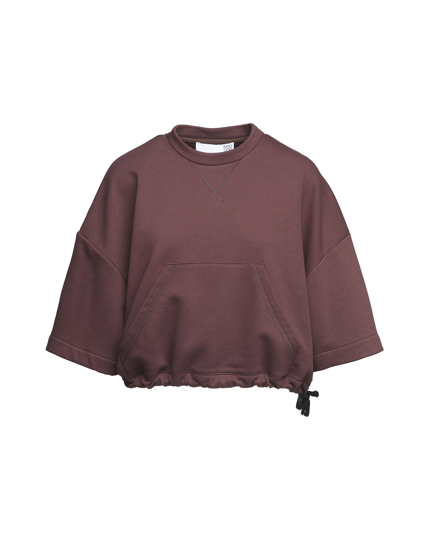 DOUUOD Felpa Boxy con Coulisse Moro