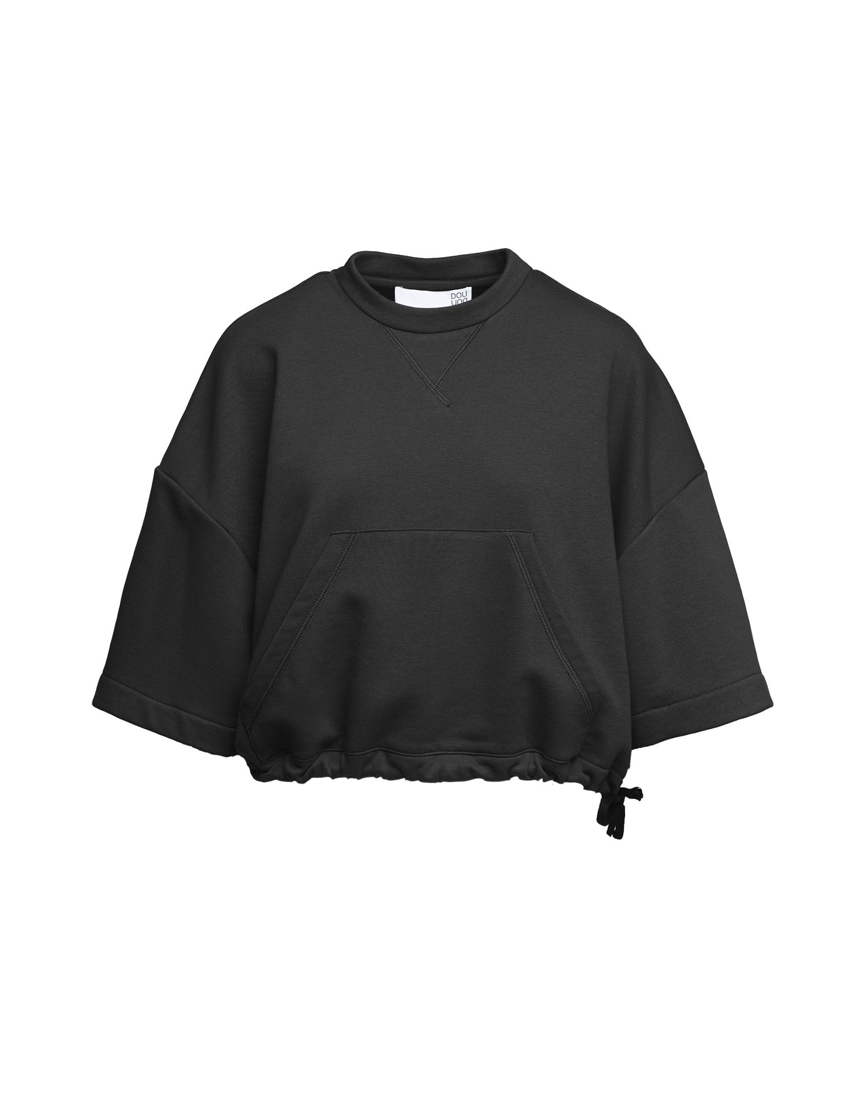 DOUUOD Felpa Boxy con Coulisse Nera
