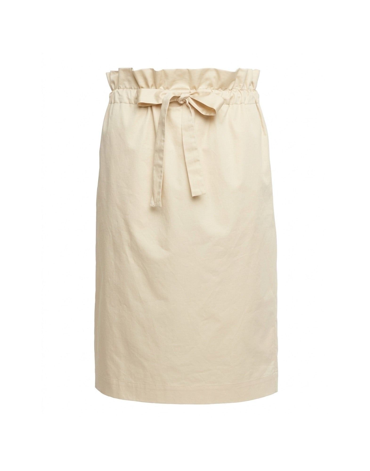 DOUUOD Gonna a Tulipano con Coulisse in Popeline di Cotone Talco