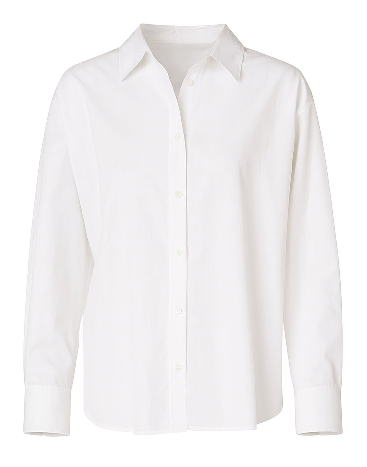 DOUUOD Camicia Over in Popeline di Cotone Off White