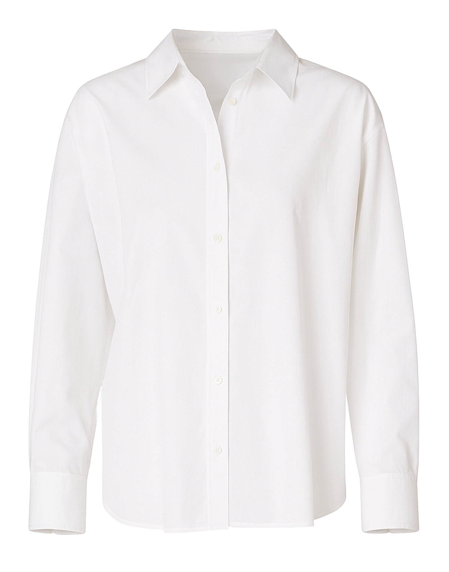 DOUUOD Camicia Over in Popeline di Cotone Off White