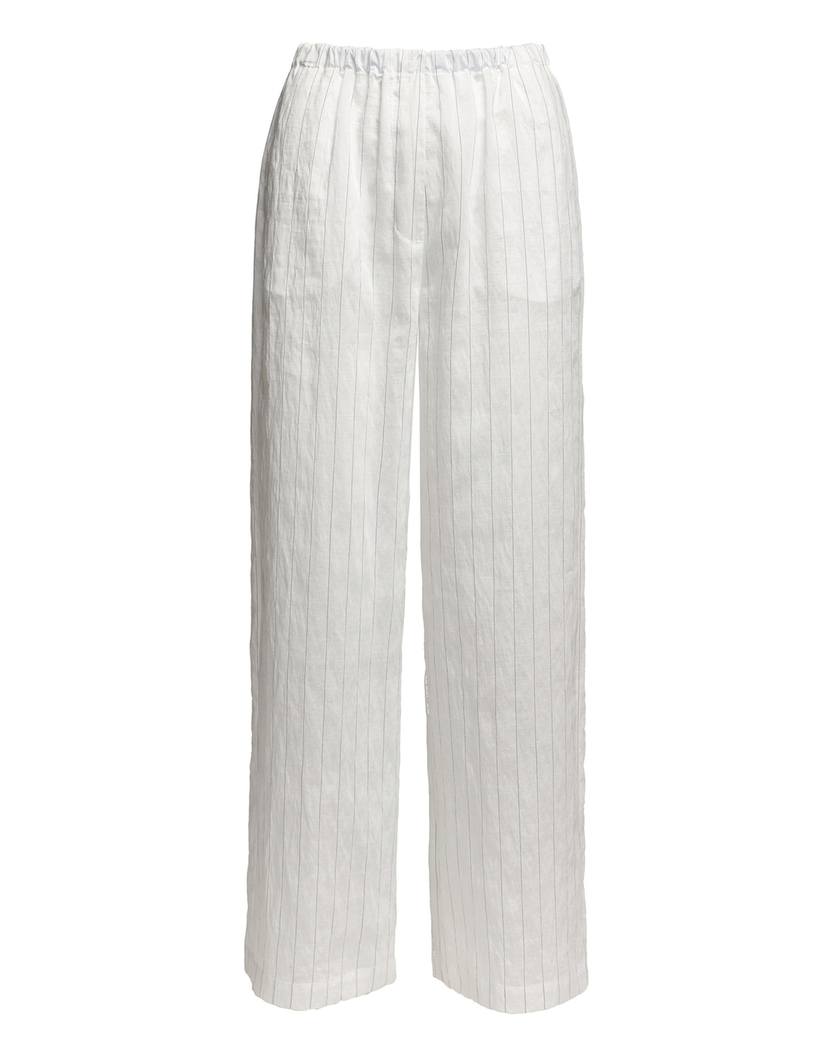 DOUUOD Pantaloni Wide-Leg in Gessato Lyocell