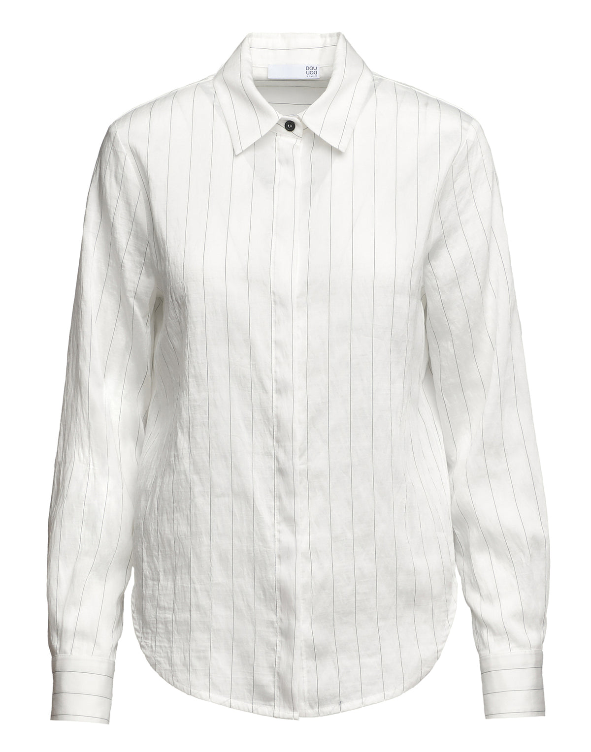 DOUUOD Camicia a Uomo in Gessato Lyocell