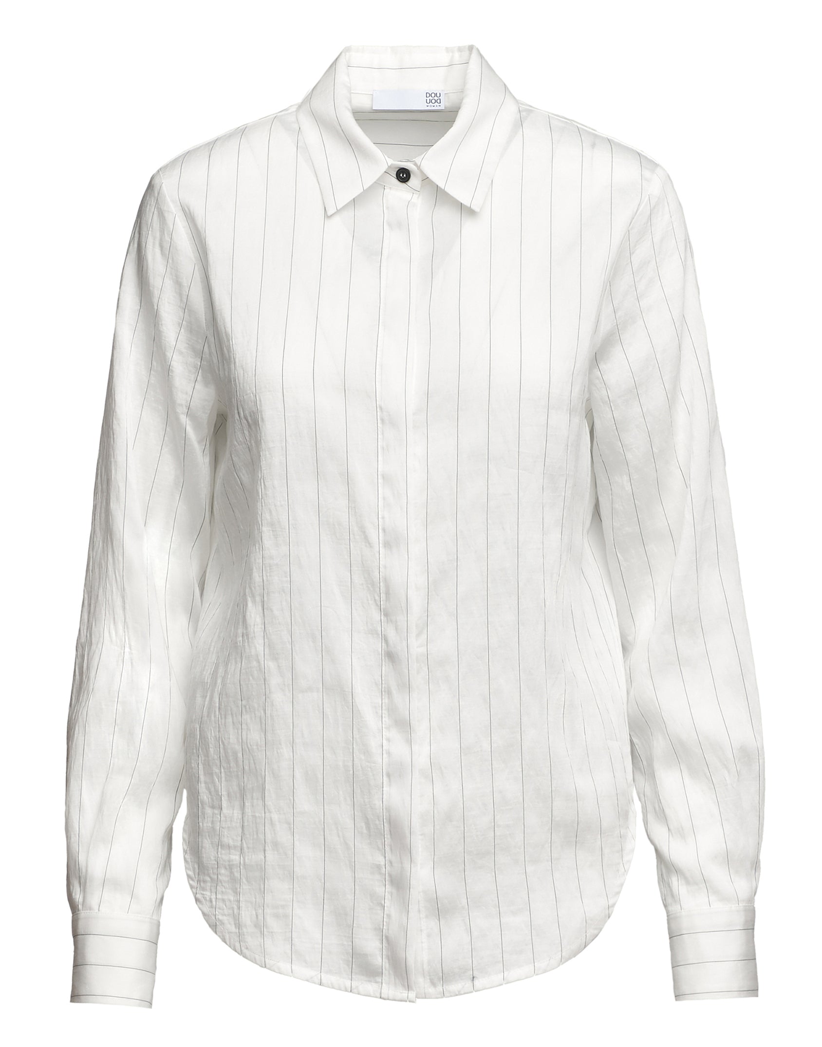 DOUUOD Camicia a Uomo in Gessato Lyocell