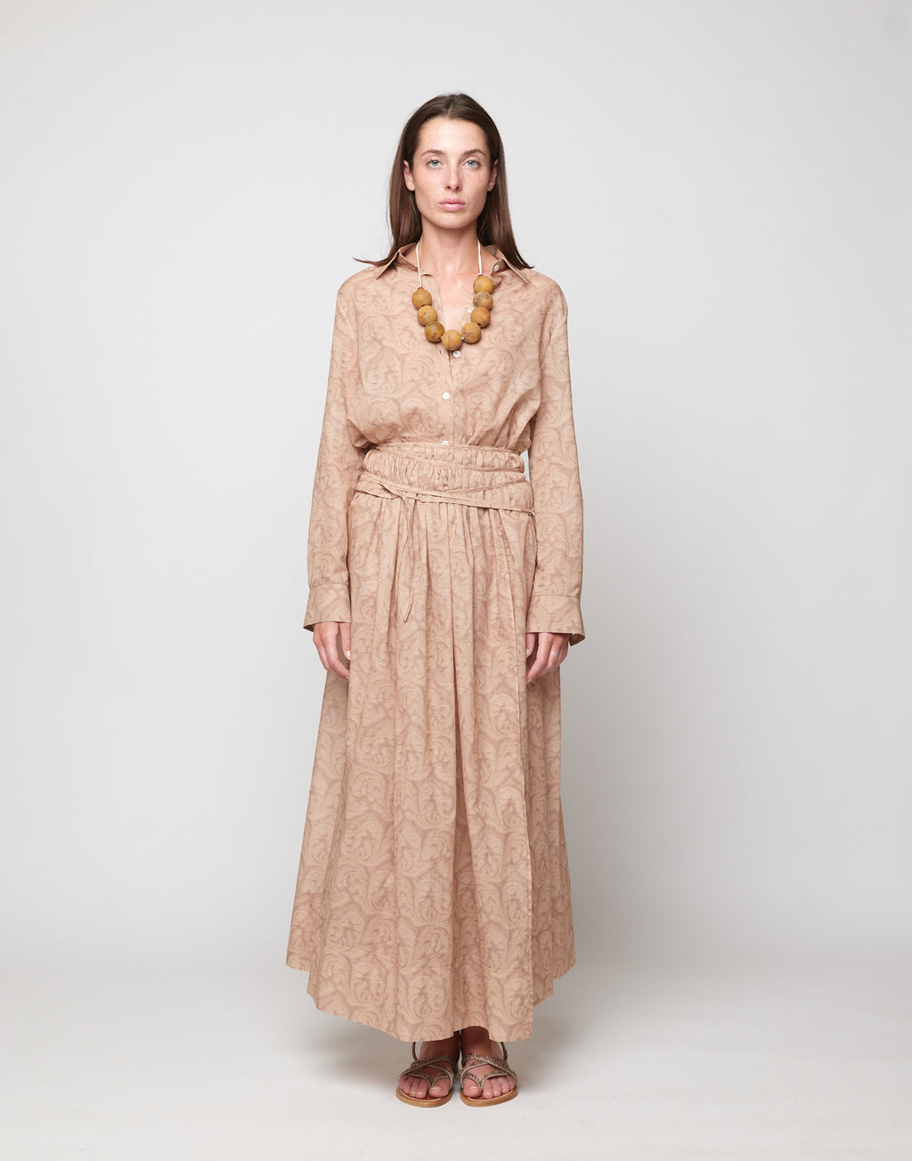 DOUUOD Gonna Pareo in Mussola Stampa Cashmere Corda