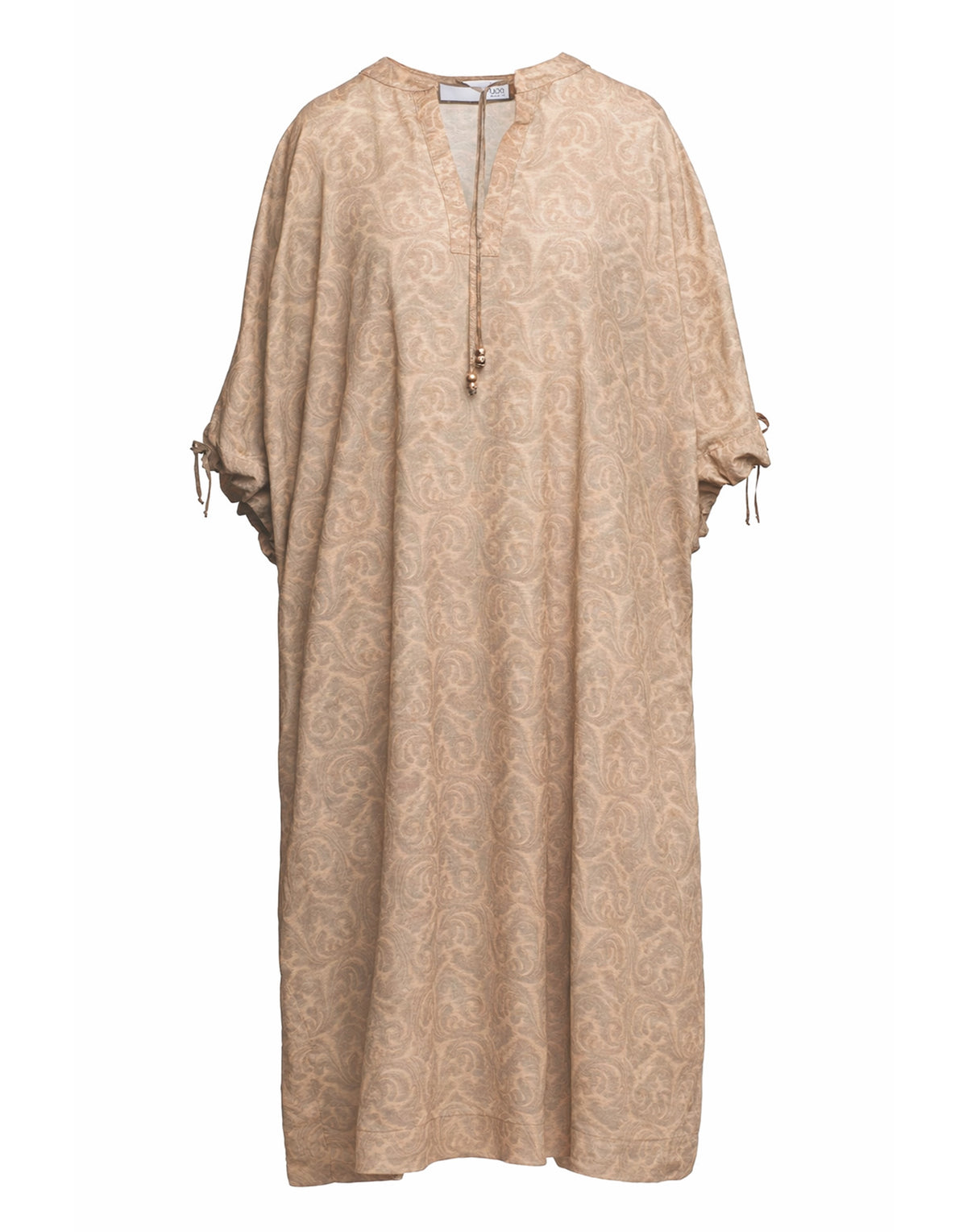 DOUUOD Caftano Kimono in Mussola Stampa Cashmere Corda