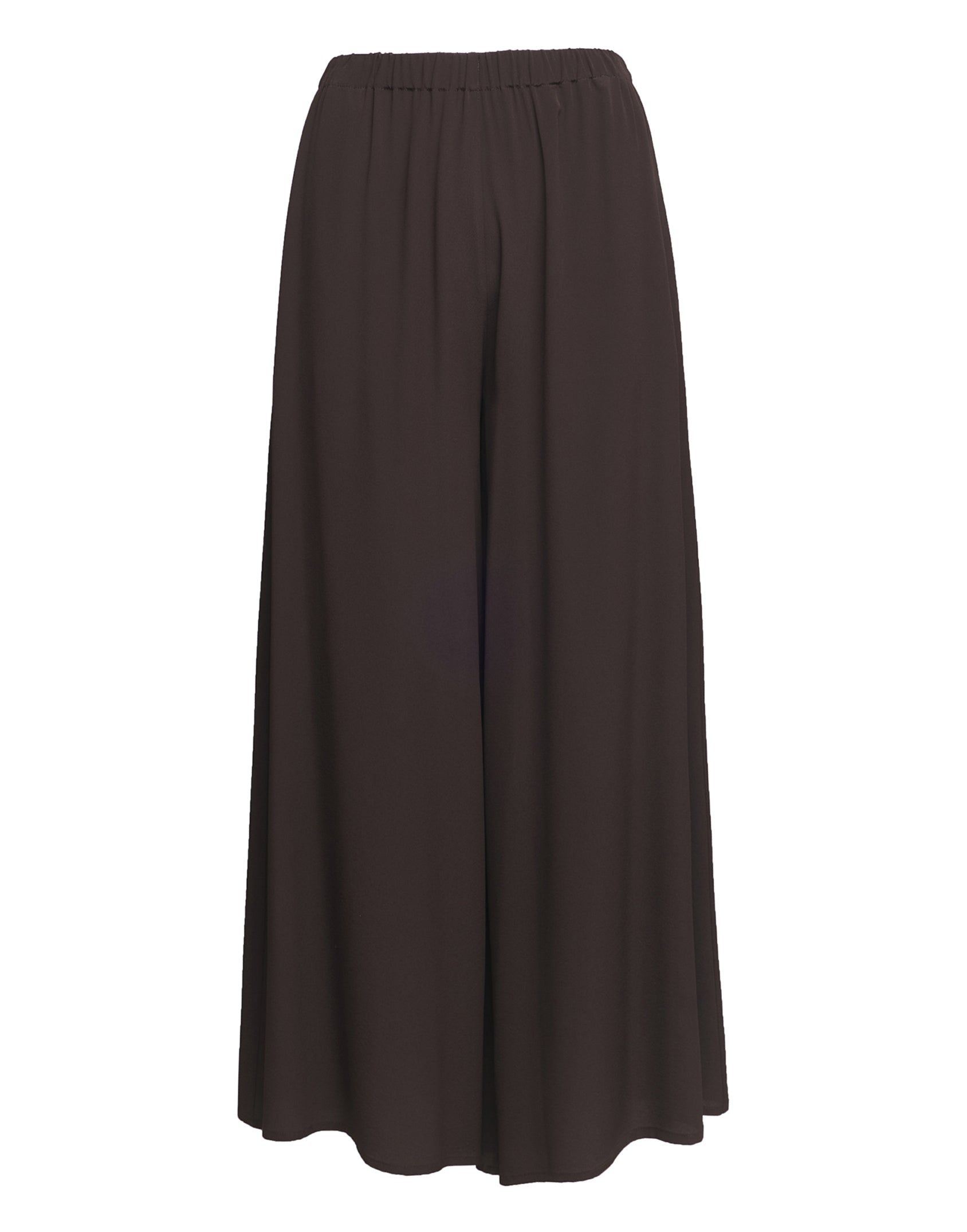 DOUUOD Pantaloni Wide-Leg in Crepe de Chine Ciocco