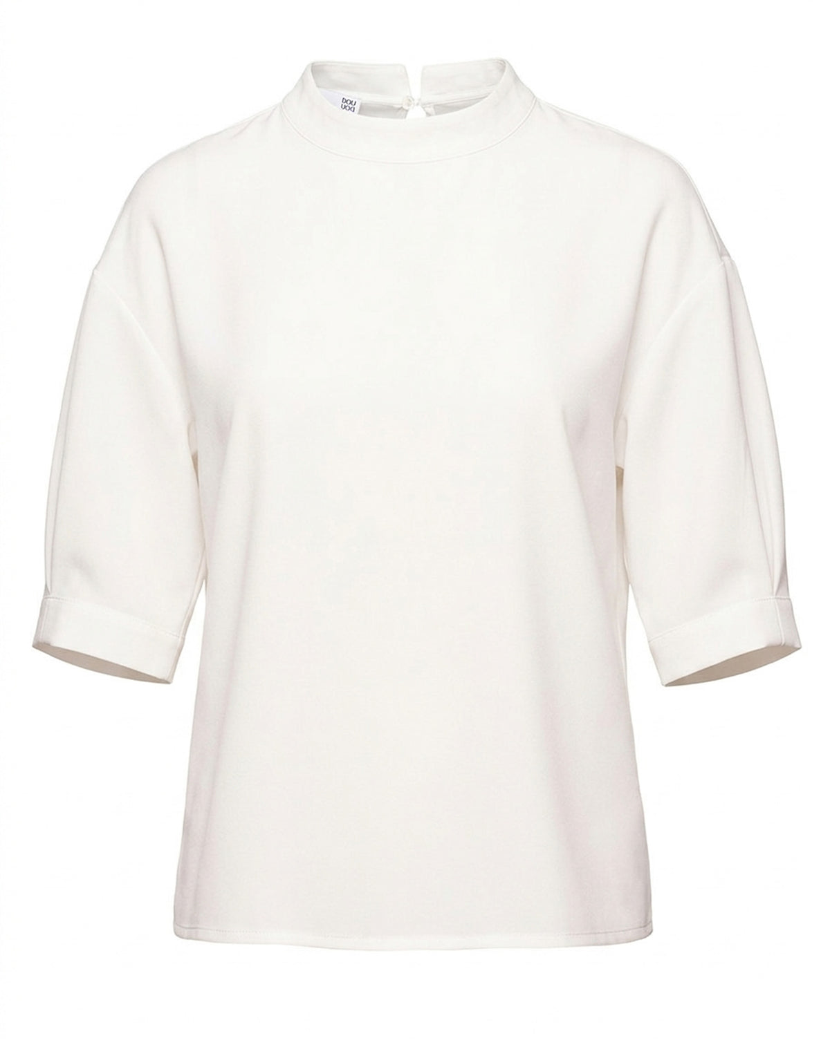 T-shirt DOUUOD en crêpe de Chine couleur lait