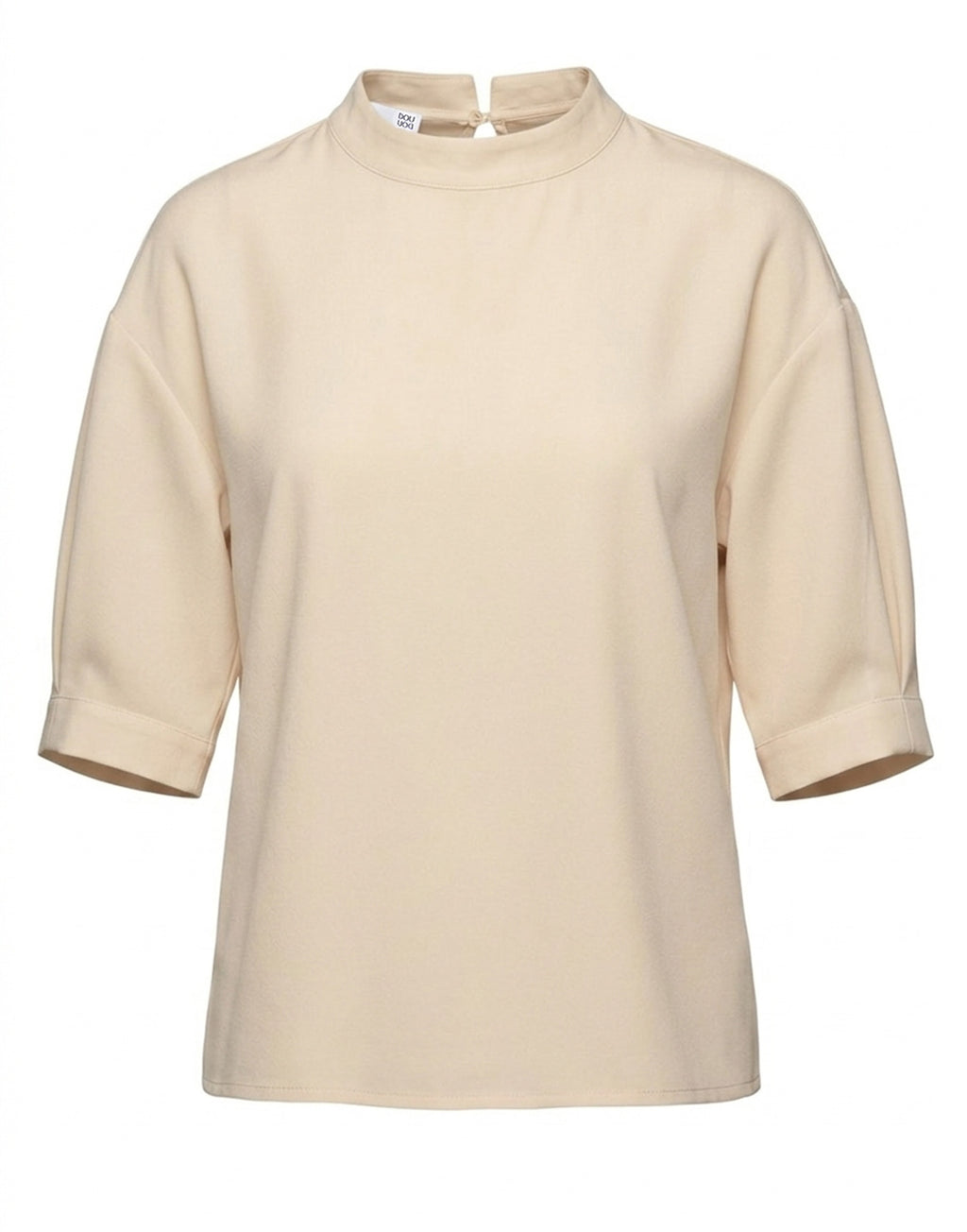DOUUOD T-shirt in Crepe de Chine Sabbia