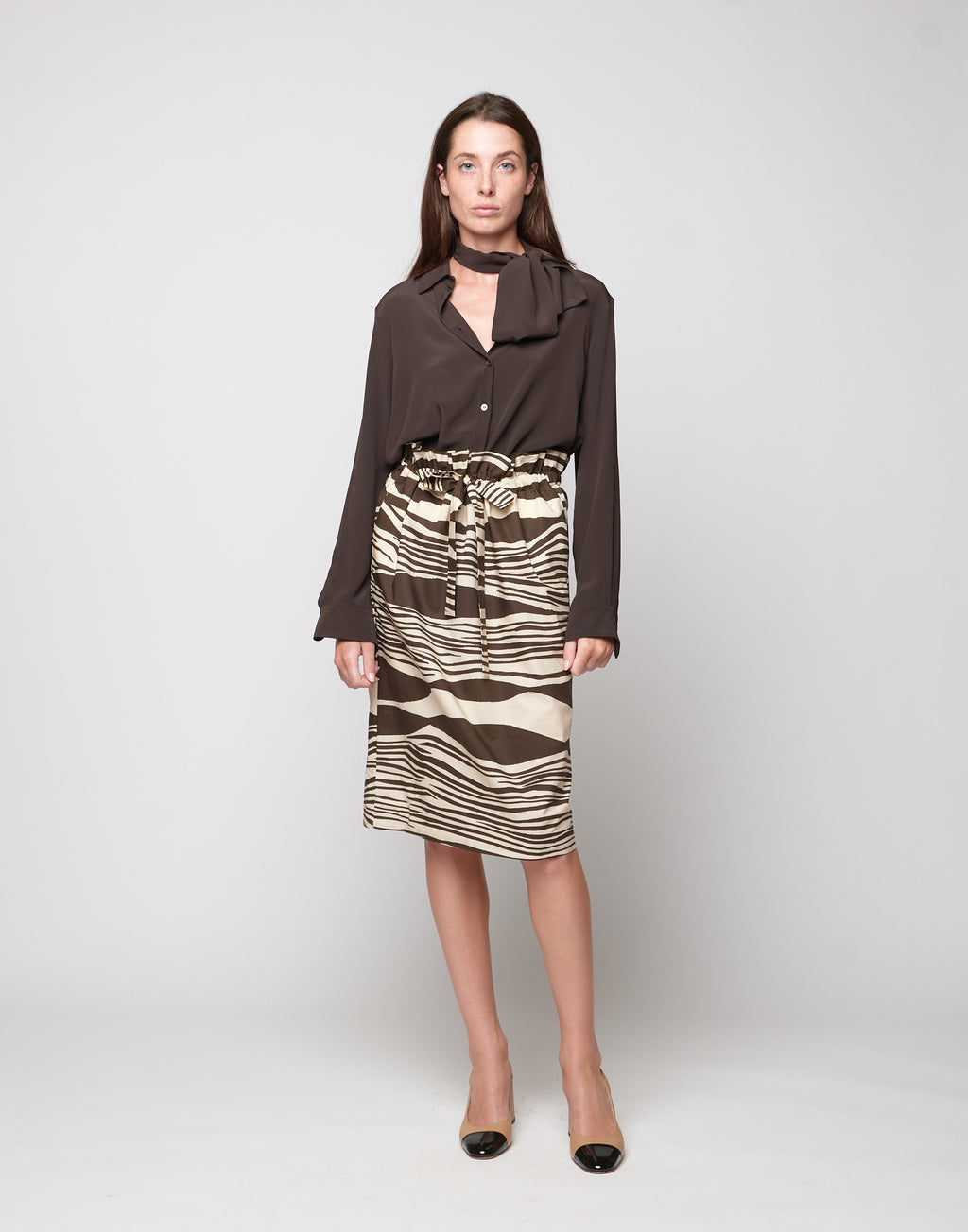 DOUUOD Camicia a Uomo in Crepe de Chine Ciocco