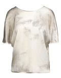 DOUUOD Blusa Kimono in Viscosa Tie-Dye Pomice
