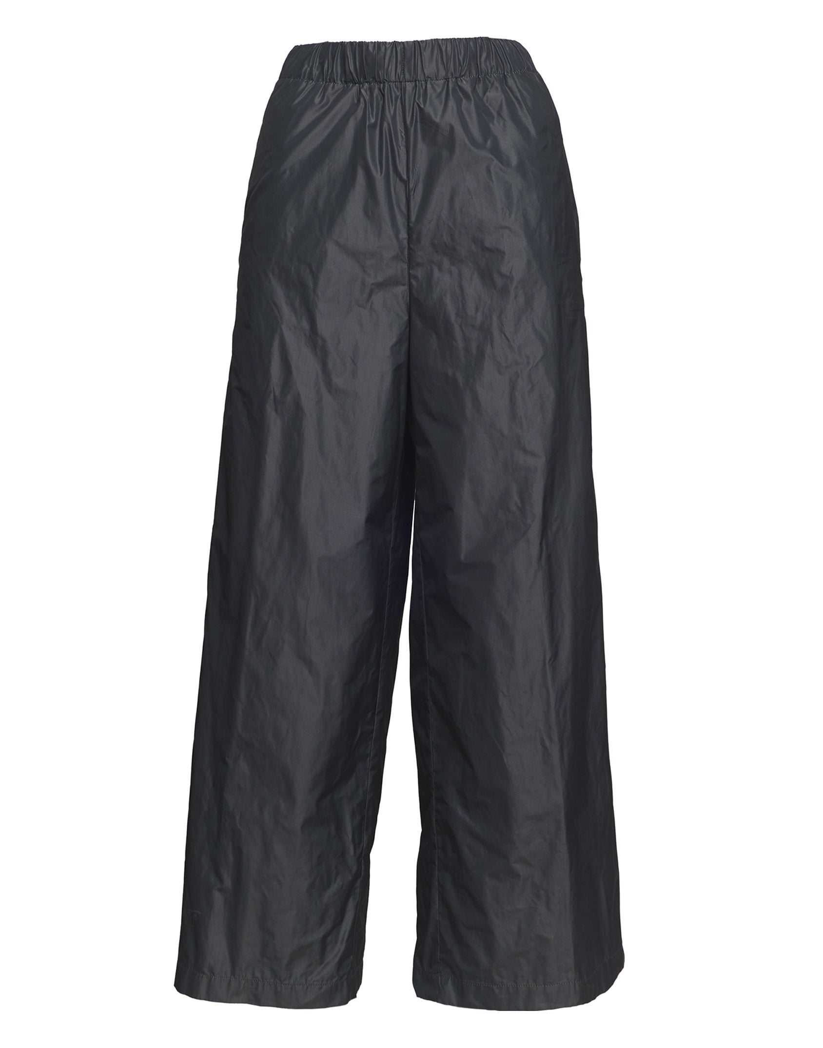 DOUUOD Pantaloni Wide-Leg in Taffetà Ghisa