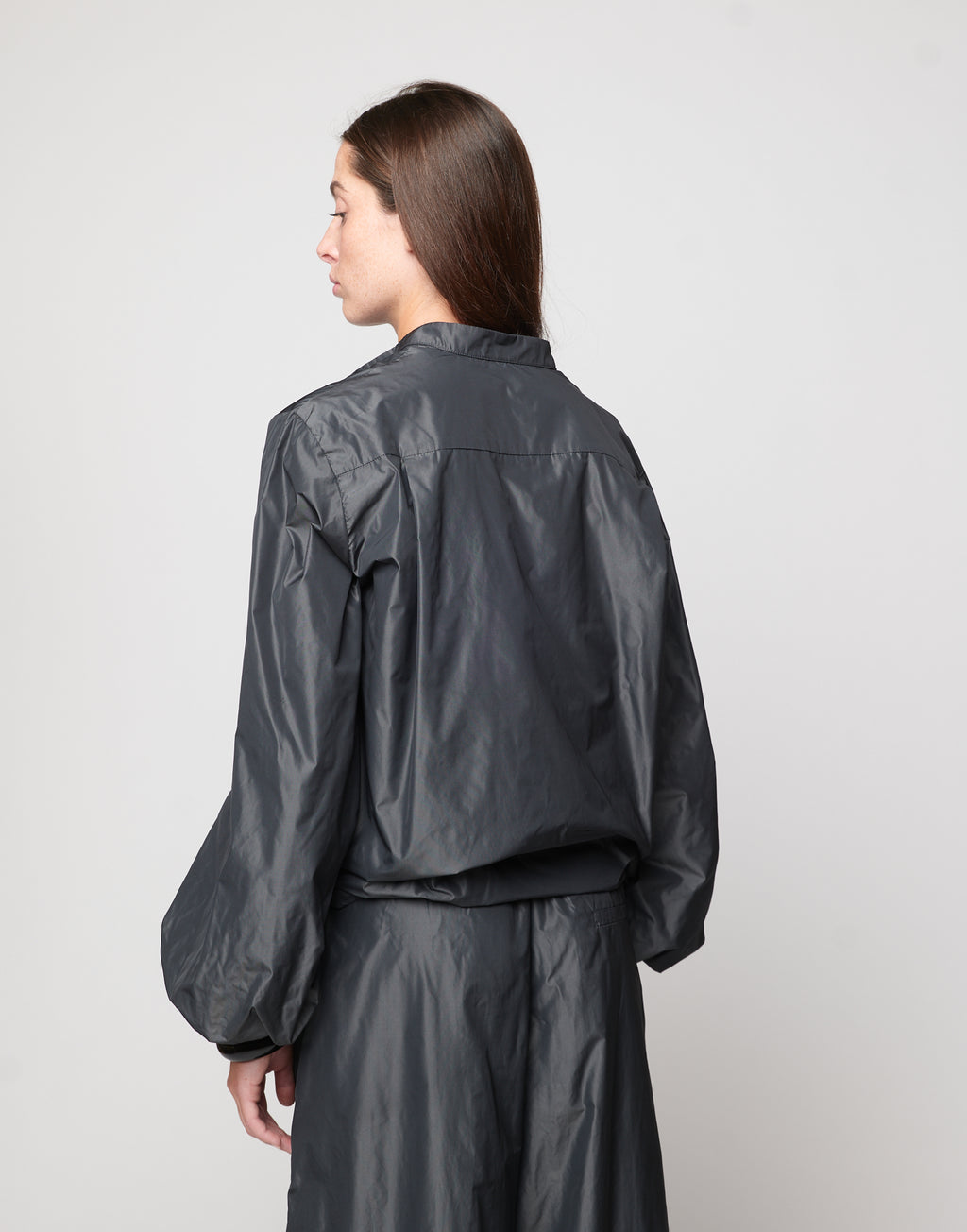 DOUUOD Camicia Coreana in Taffetà Ghisa