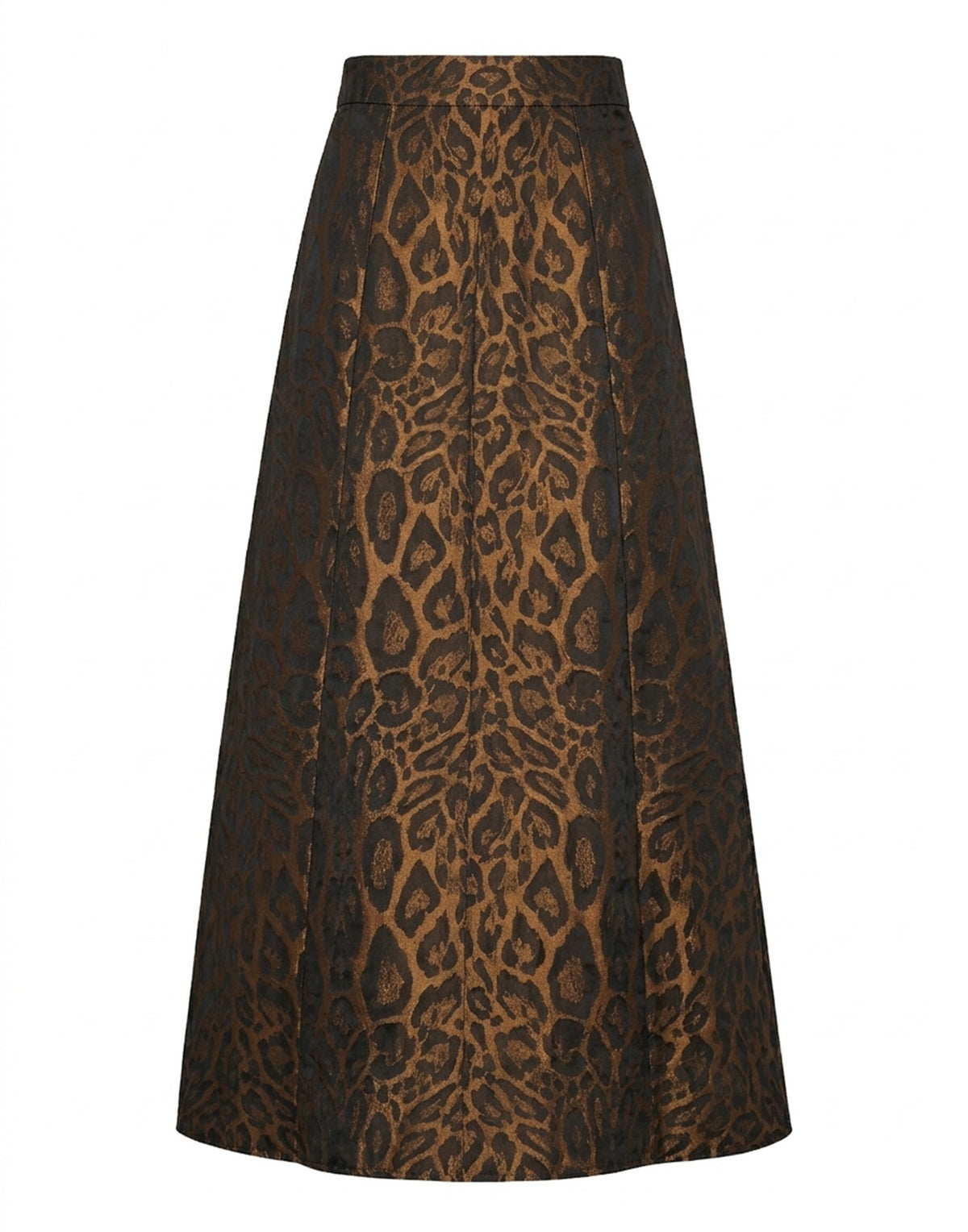 DOUUOD Gonna Lunga in Taffetà Jaquard Maculato