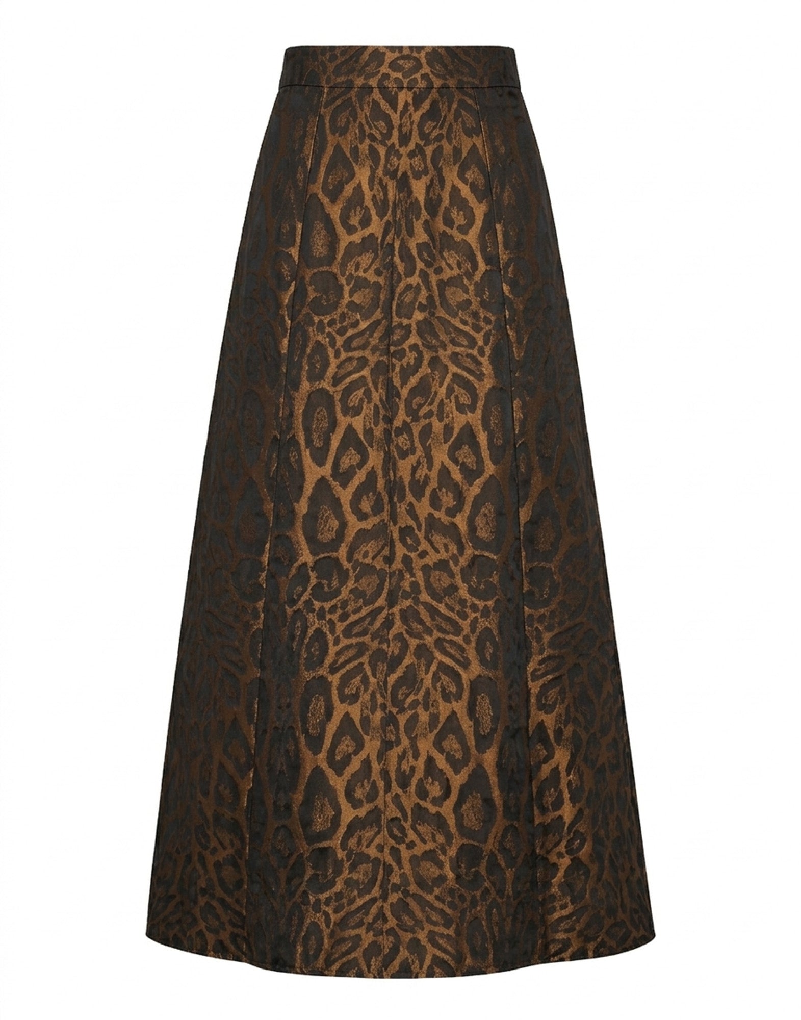 DOUUOD Gonna Lunga in Taffetà Jaquard Maculato