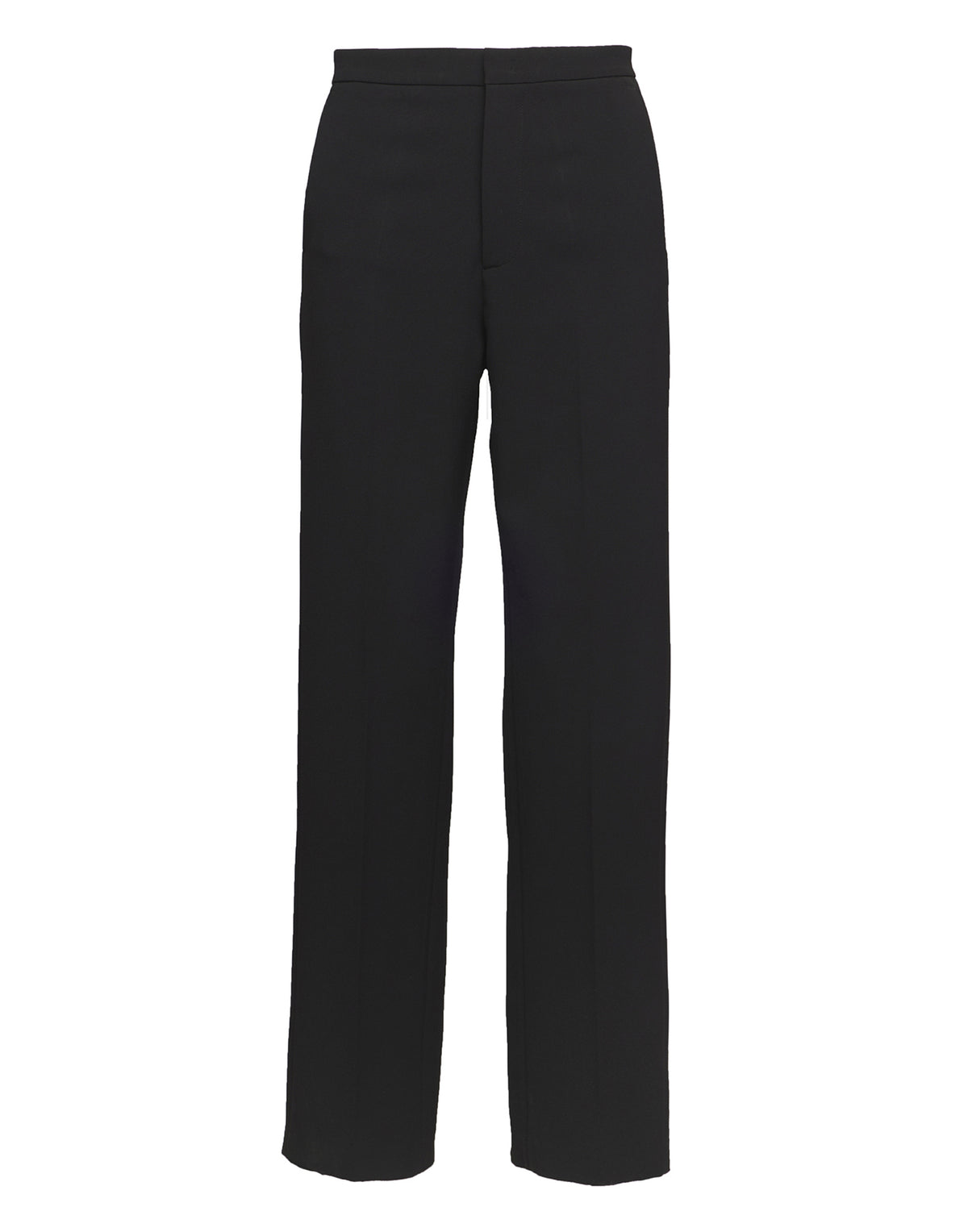 DOUUOD Pantaloni Dritti in Crepe Sablè Comfort Neri